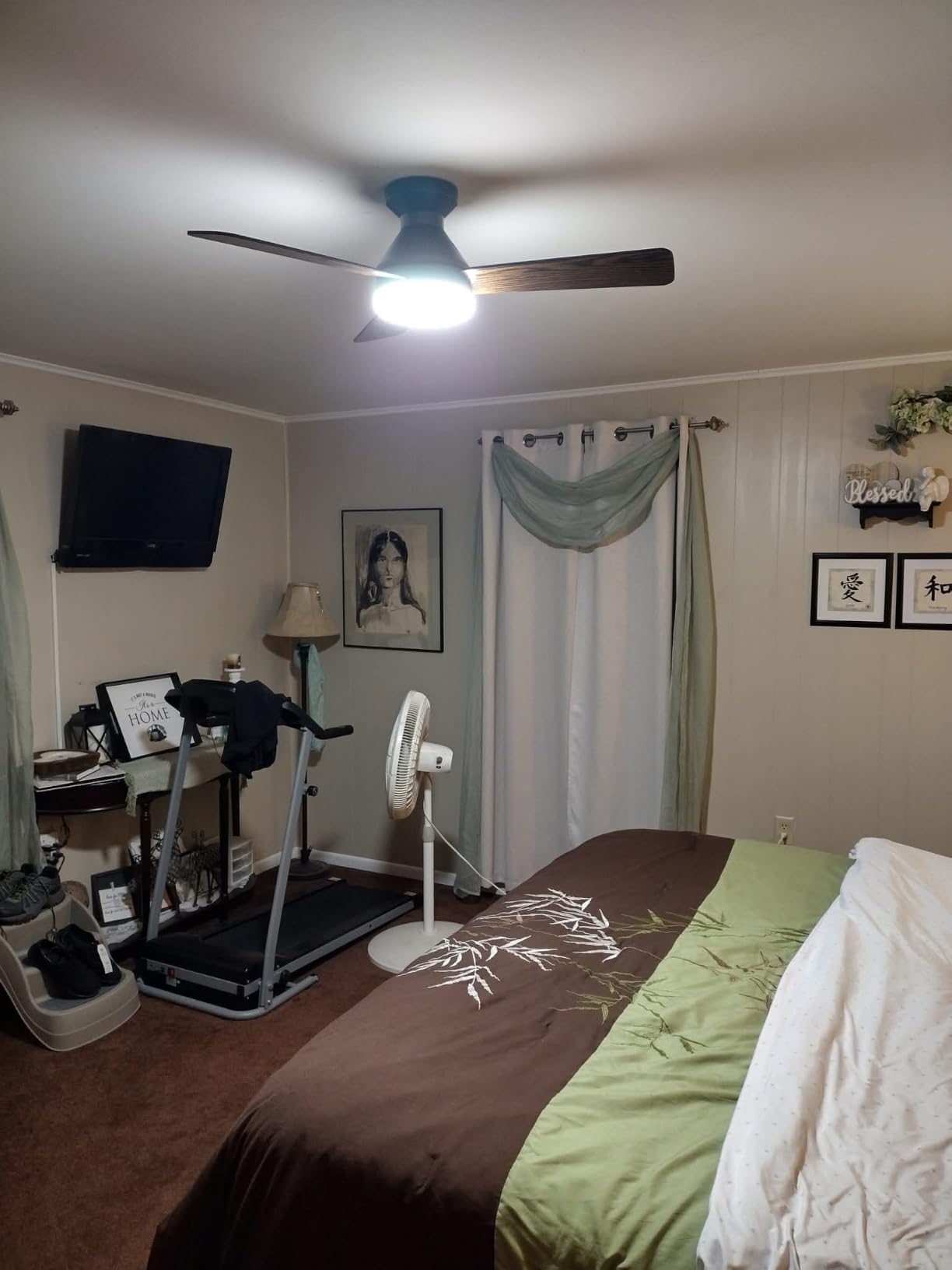 Amico 52 Inch Black Low Profile Ceiling Fans with Lights and Remote customer photo 1