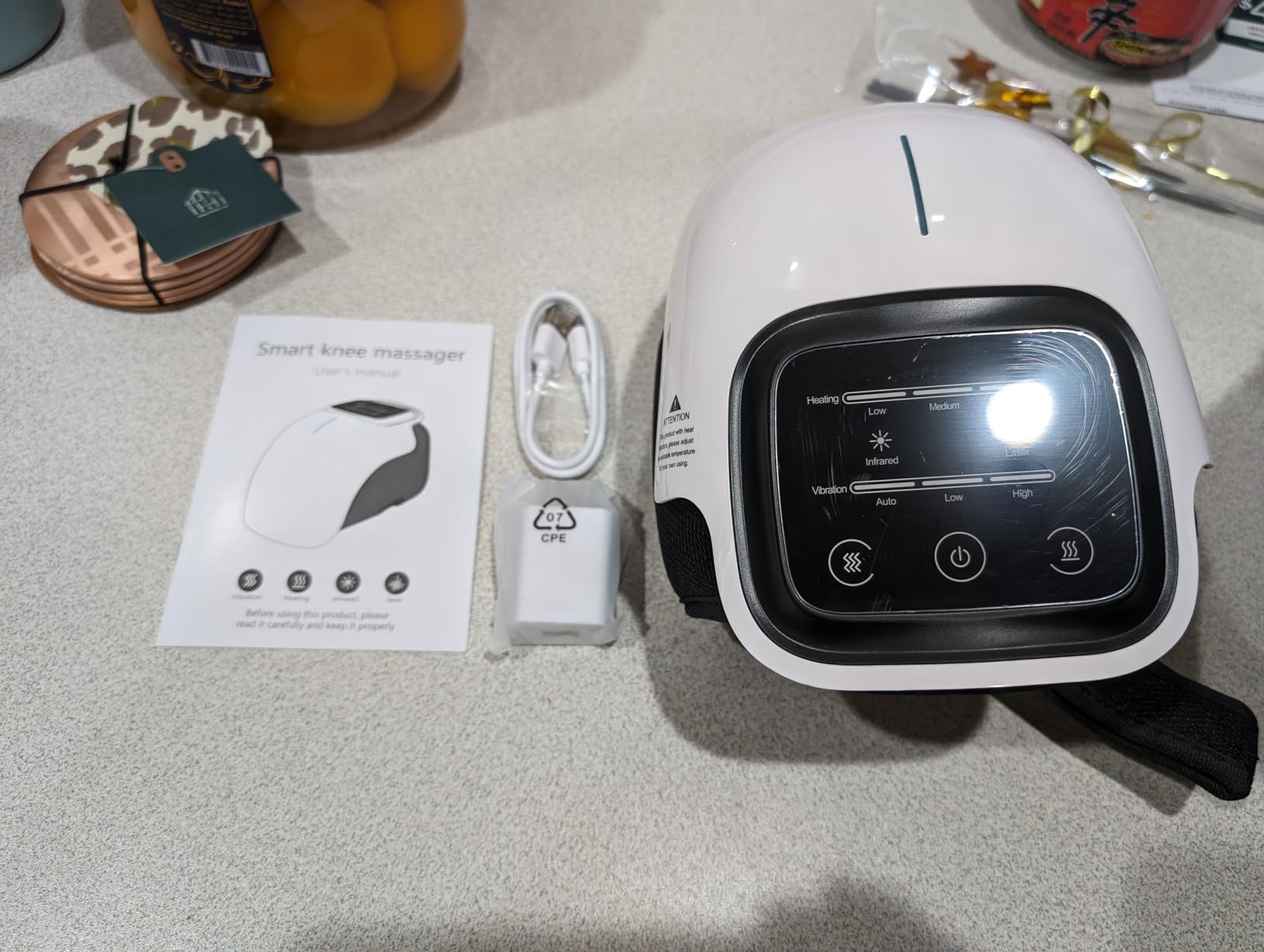 Knee Massager, Large LED Screen, Adjustable Temperature,Cordless Knee Massager with Heat and Vibration, Portable Massager for Knee Discomfort, Longer Knee Straps 48CM customer photo 1