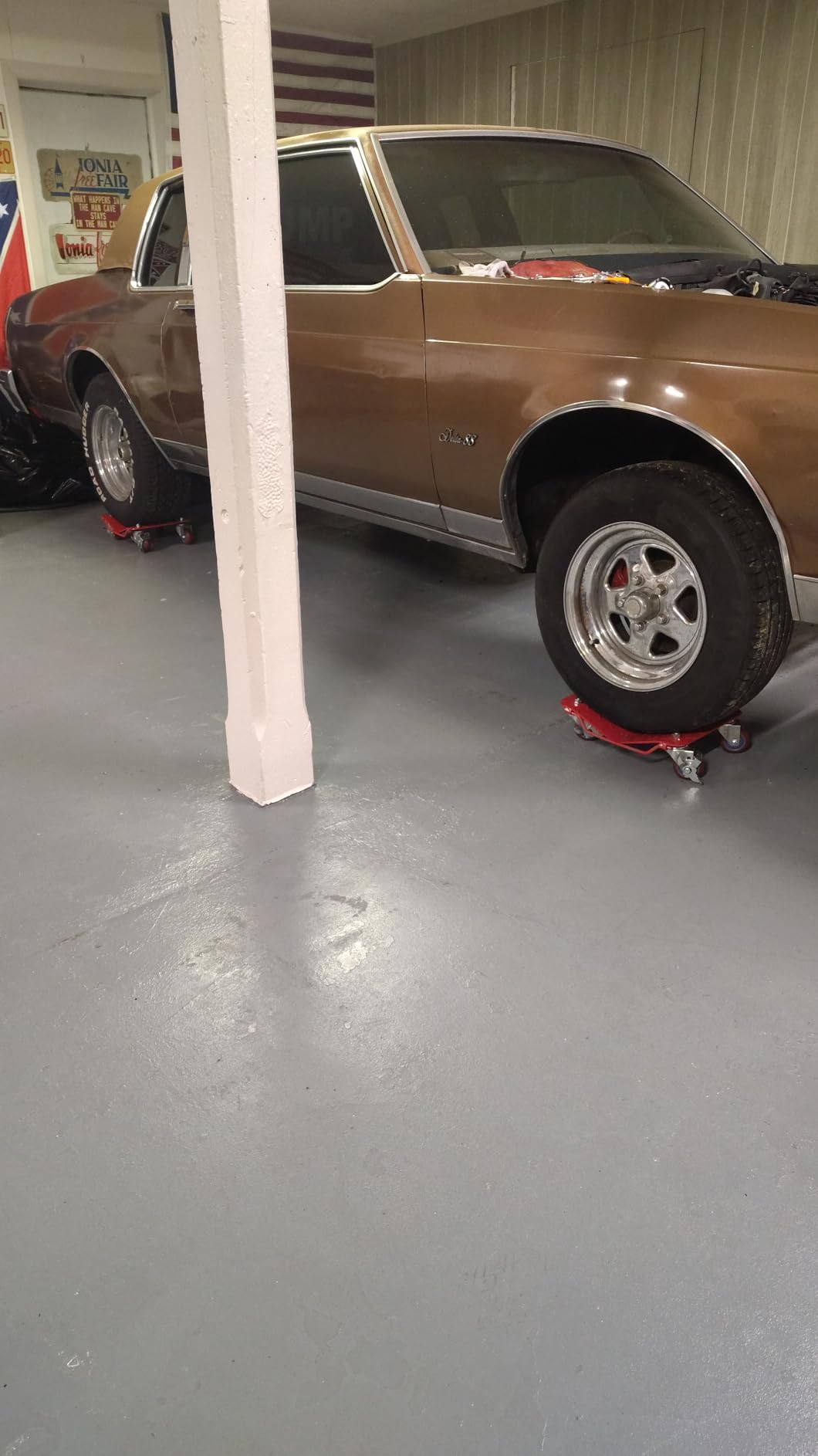 DEXSO Car Dolly Set of 4 Heavy Duty 6000 Lbs Steel Wheel Dollies Red customer photo 2