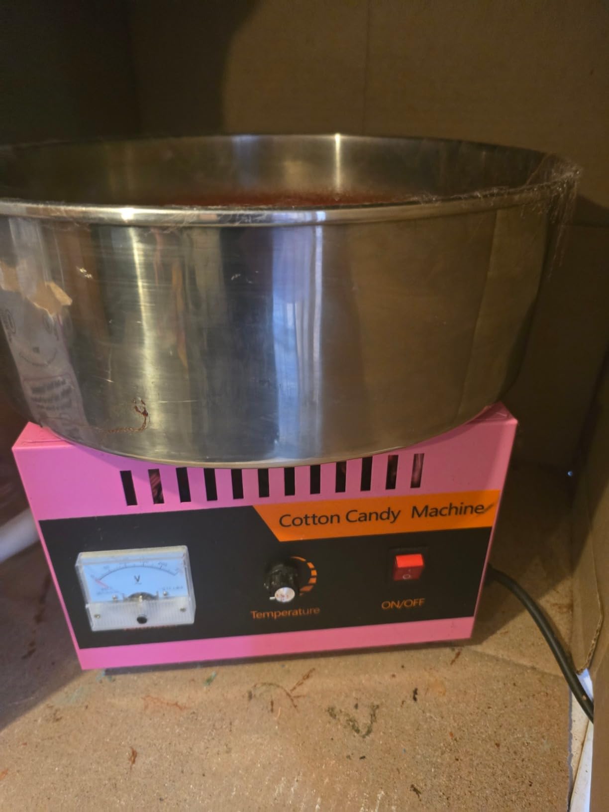 Commercial Cotton Candy Machine,110V 1000W Cotton Candy Maker, Candy Floss Maker,Making marshmallows,with Stainless Steel Bowl, Sugar Scoop,Anti-Rust Coating, for Family Party, Kids Birthday. customer photo 1