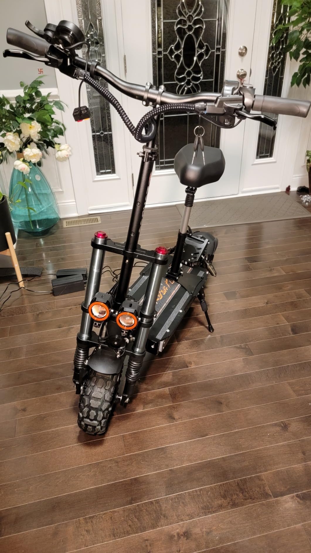 ZonDoo ZO03 Plus Electric Scooter Adults 55MPH Fast 6000W Dual Motors 60 Miles Long Range Off Road All Terrain Oil Hydraulic Brake Dual Suspension E Scooter with Seat & Damper customer photo 1