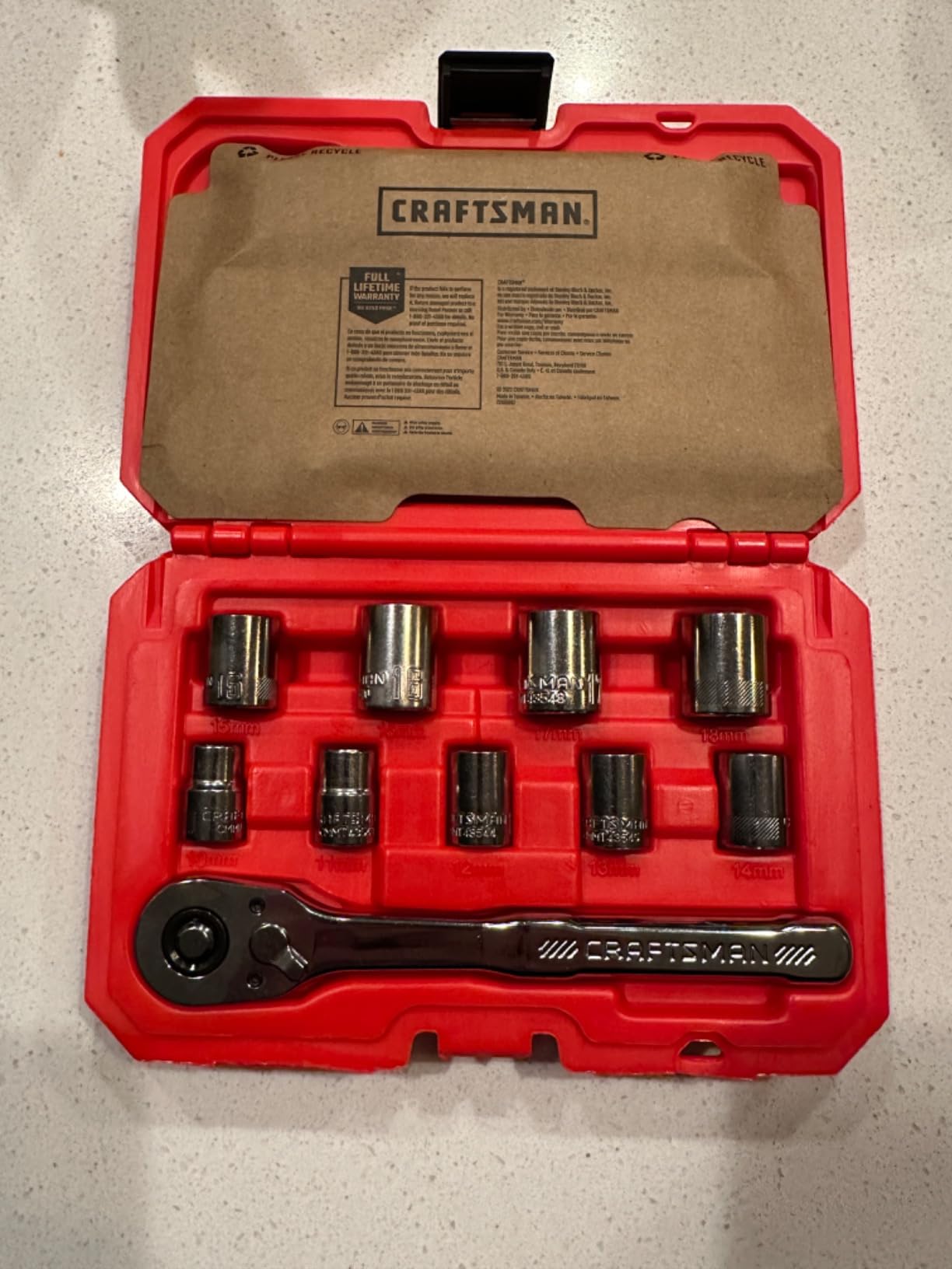 CRAFTSMAN Mechanics Tool Set, Metric, 3/8 Inch Drive, 10 Piece (CMMT34564) customer photo 1