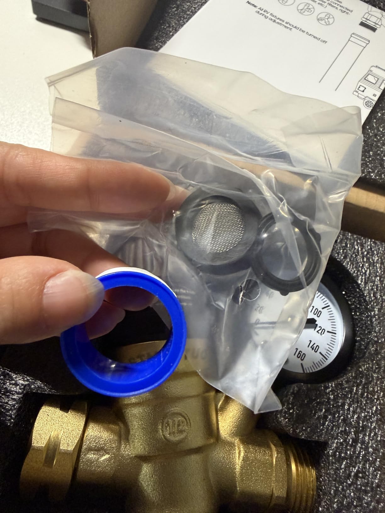 STMOUTUO RV Water Pressure Regulator Valve for Camper. Lead-Free Brass. customer photo 1