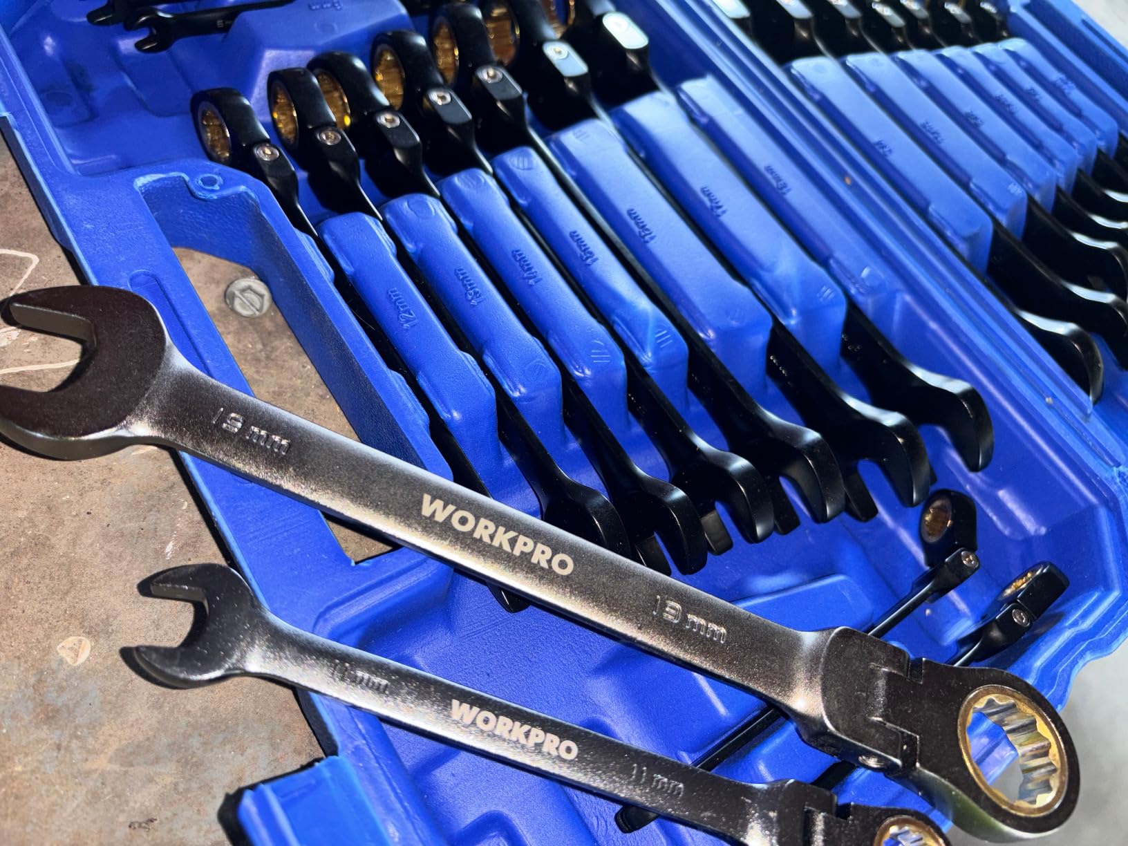 WORKPRO 22-piece Ratcheting Wrench Set with 180° Flex Head, Anti-Slip customer photo 1