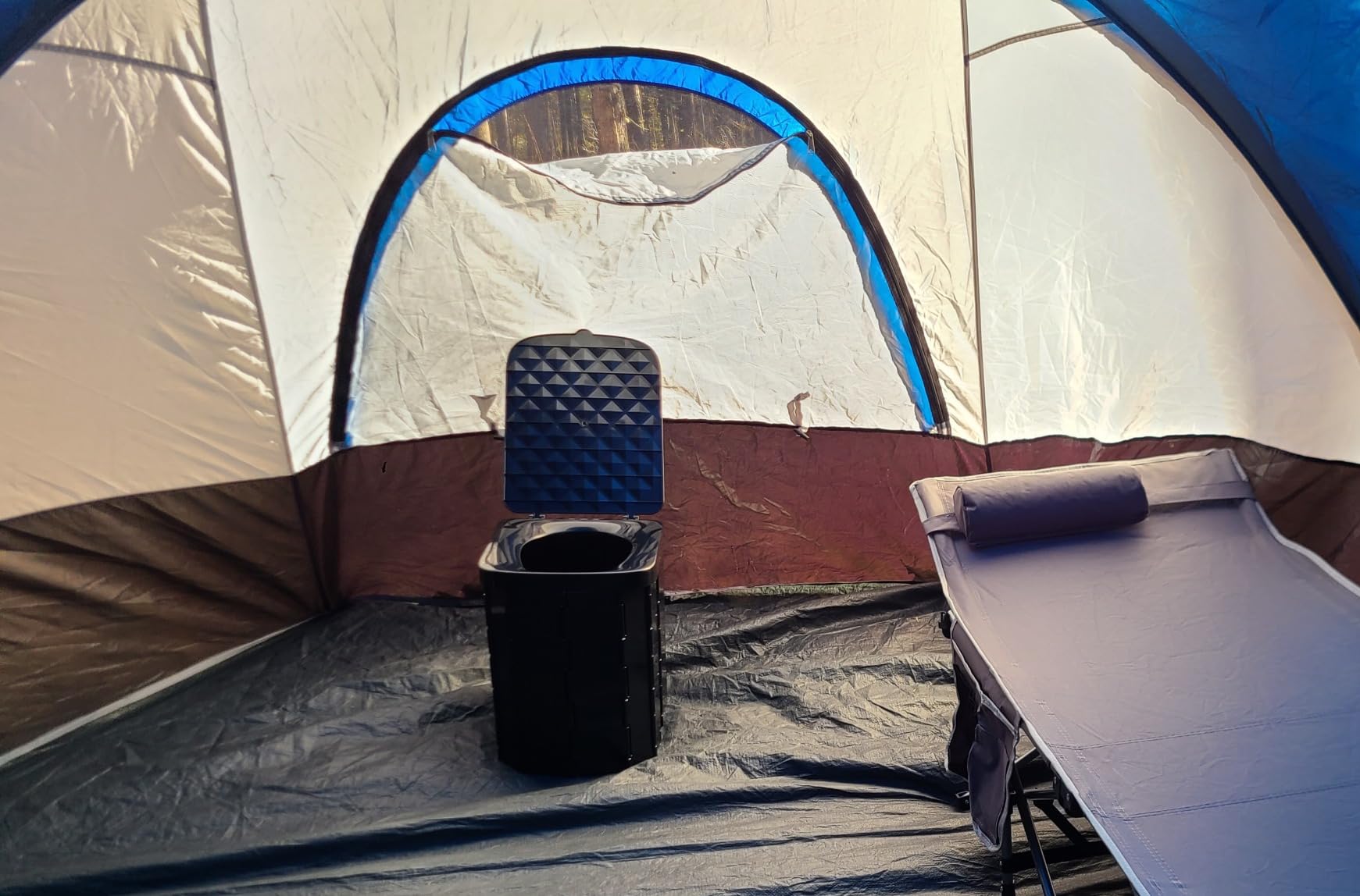 Hapoon XL Portable Folding Camping Toilet For Adults & Kids, Lightweight customer photo 2