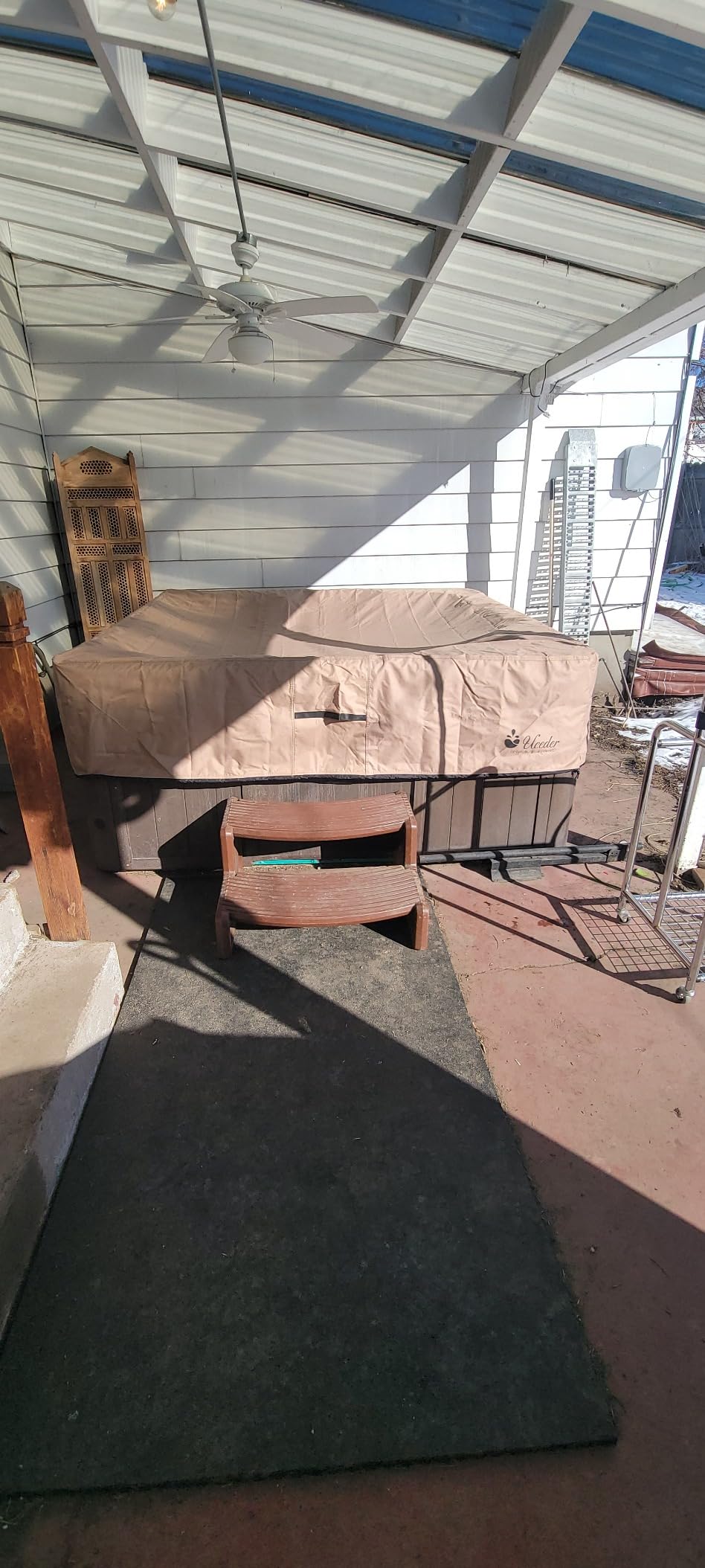 Waterproof Hot Tub Cover -Outdoor Spa Cover Cap(95''x 83'') customer photo 1