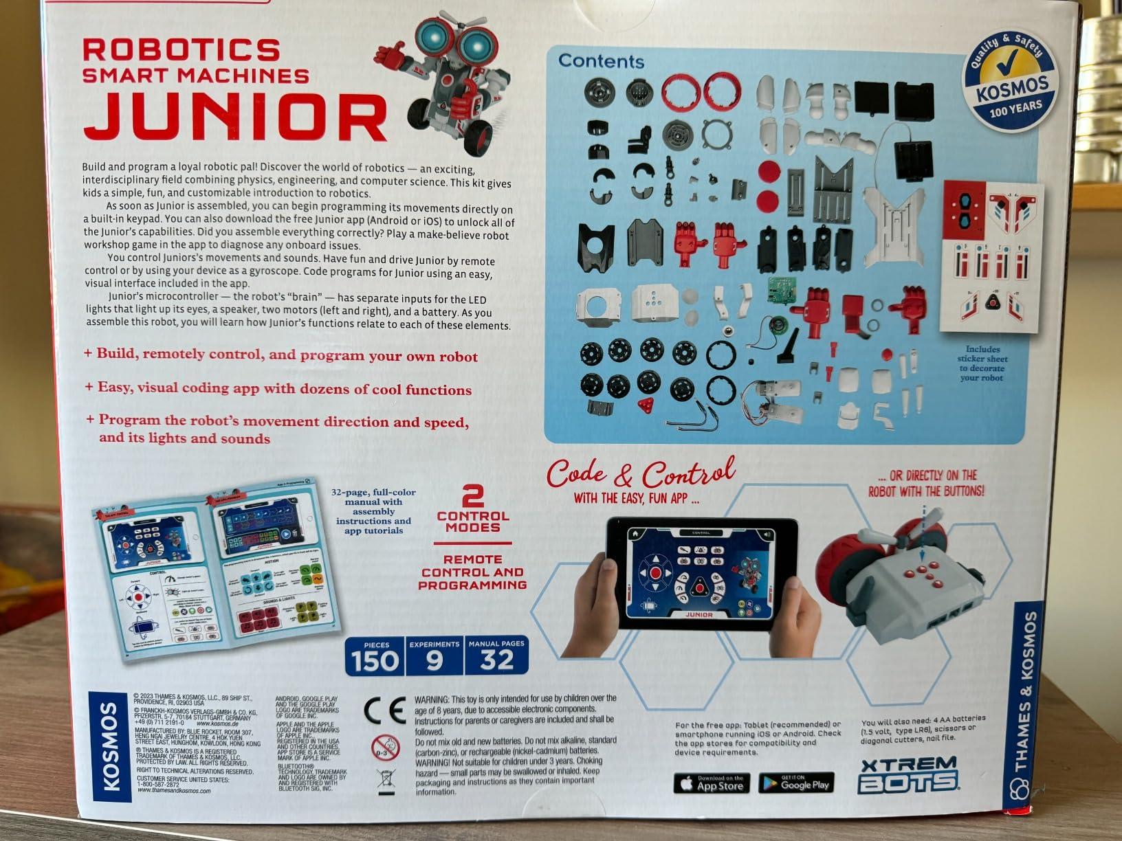Thames & Kosmos Robotics Smart Machines Junior STEM Kit, Build & Code Your Robot’s Movements, Speed, Lights & Sounds, for Ages 8+, Use Screen-Free w/Built-in Buttons or via Block-Based Coding App customer photo 1