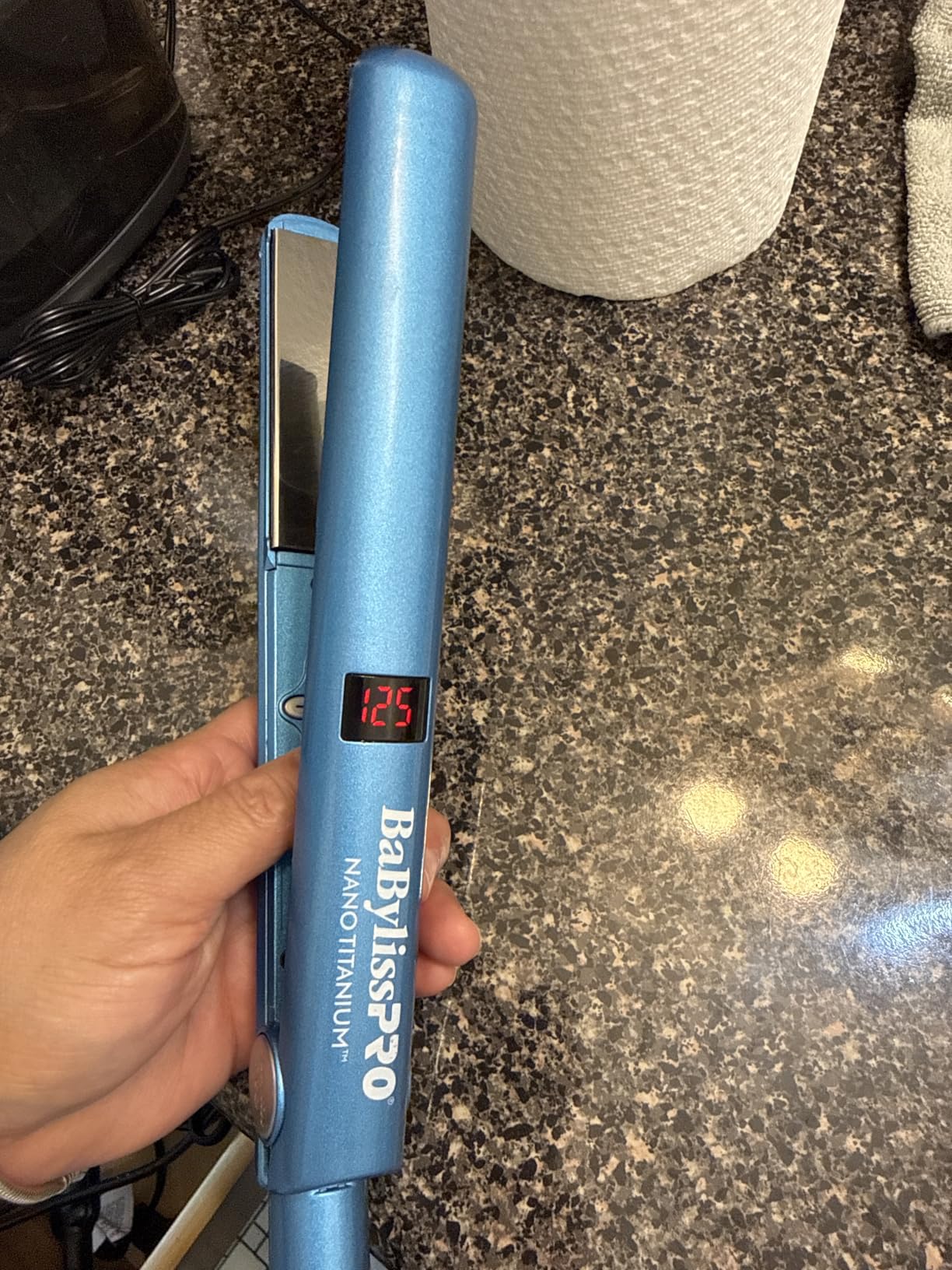 BaBylissPRO Nano Titanium Flat Iron Hair Straightener, Digital Flat Iron for Pro Salon Results, Styling Tool for All Hair Types customer photo 1