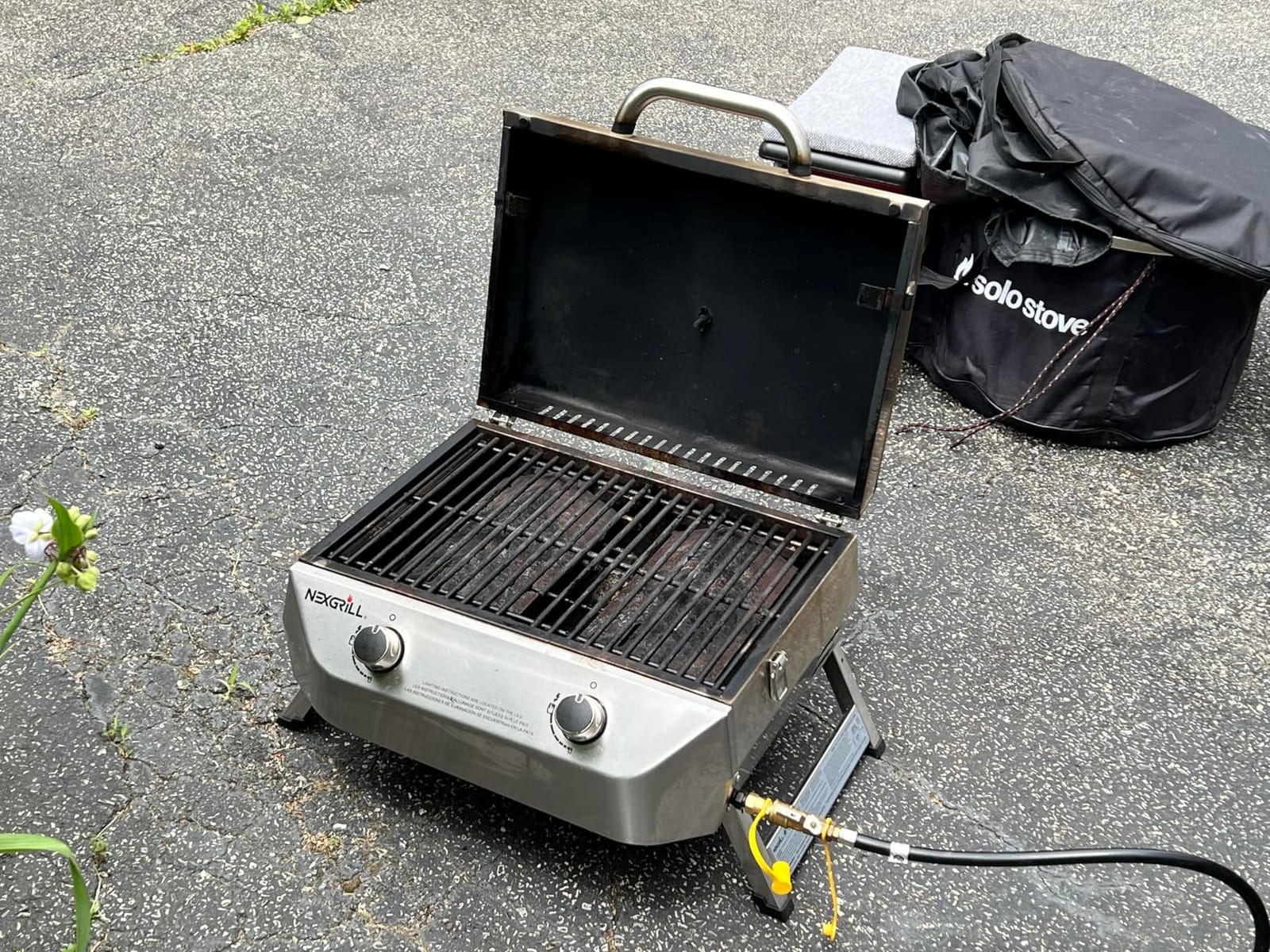 Nexgrill Tabletop 2 Burner Gas Grill, Stainless Steel with Folding Legs customer photo 1