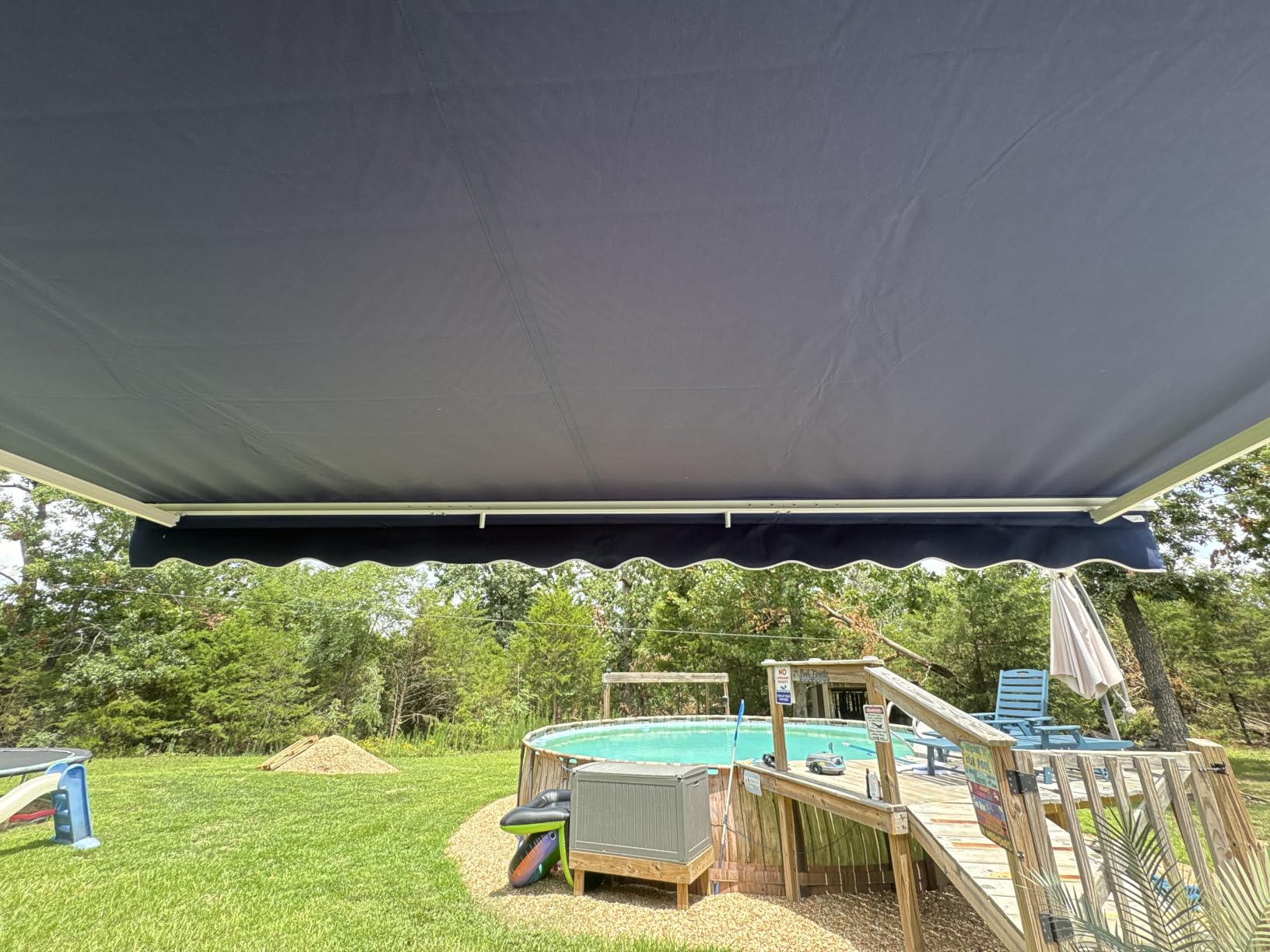 U-MAX Awnings for Outside, 10' x 8' Retractable Awning for Patio, Beige customer photo 1
