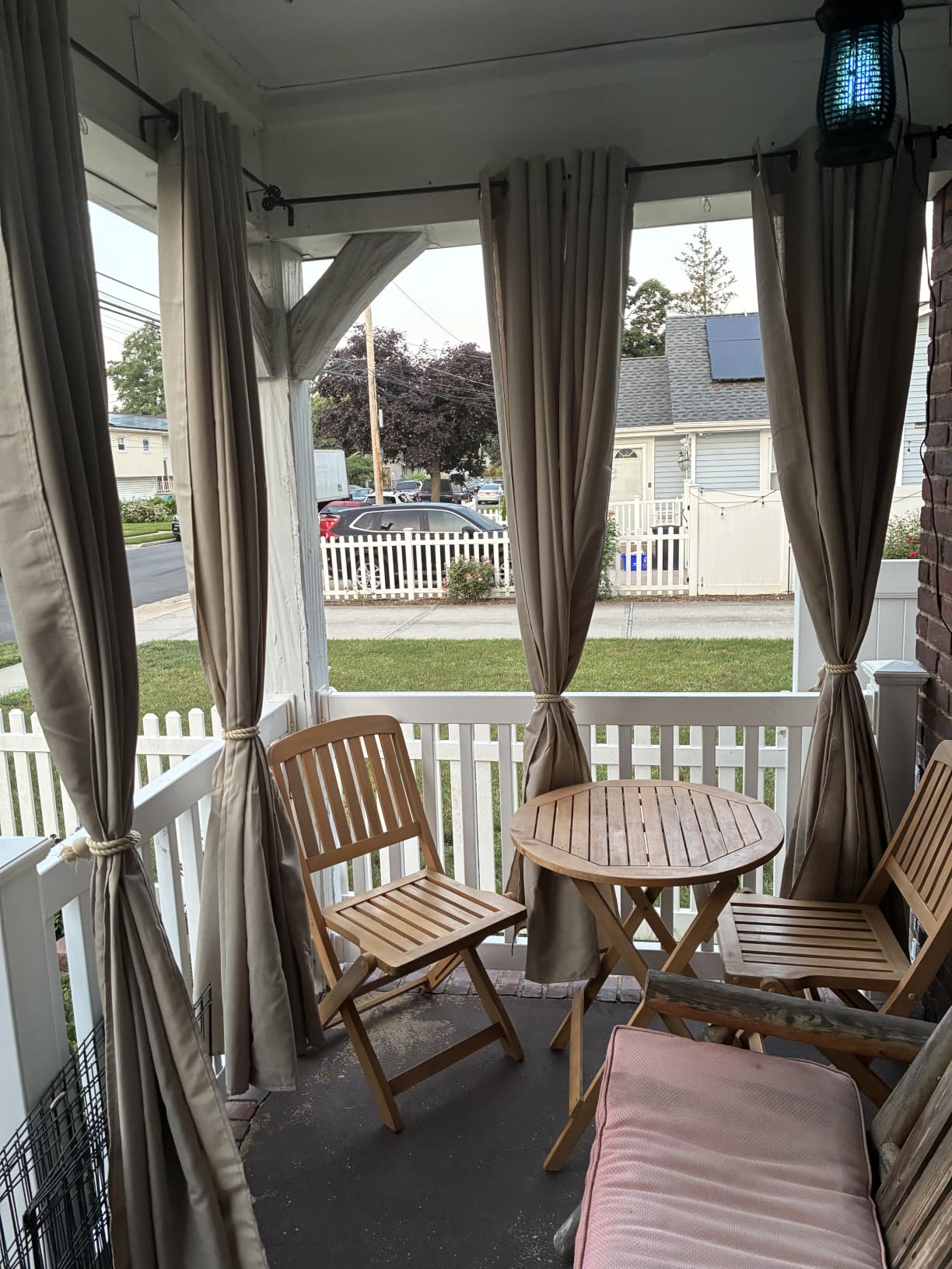 Linen Outdoor Curtains for Patio Waterproof 4 Pcs 54x84 In Taupe customer photo 2