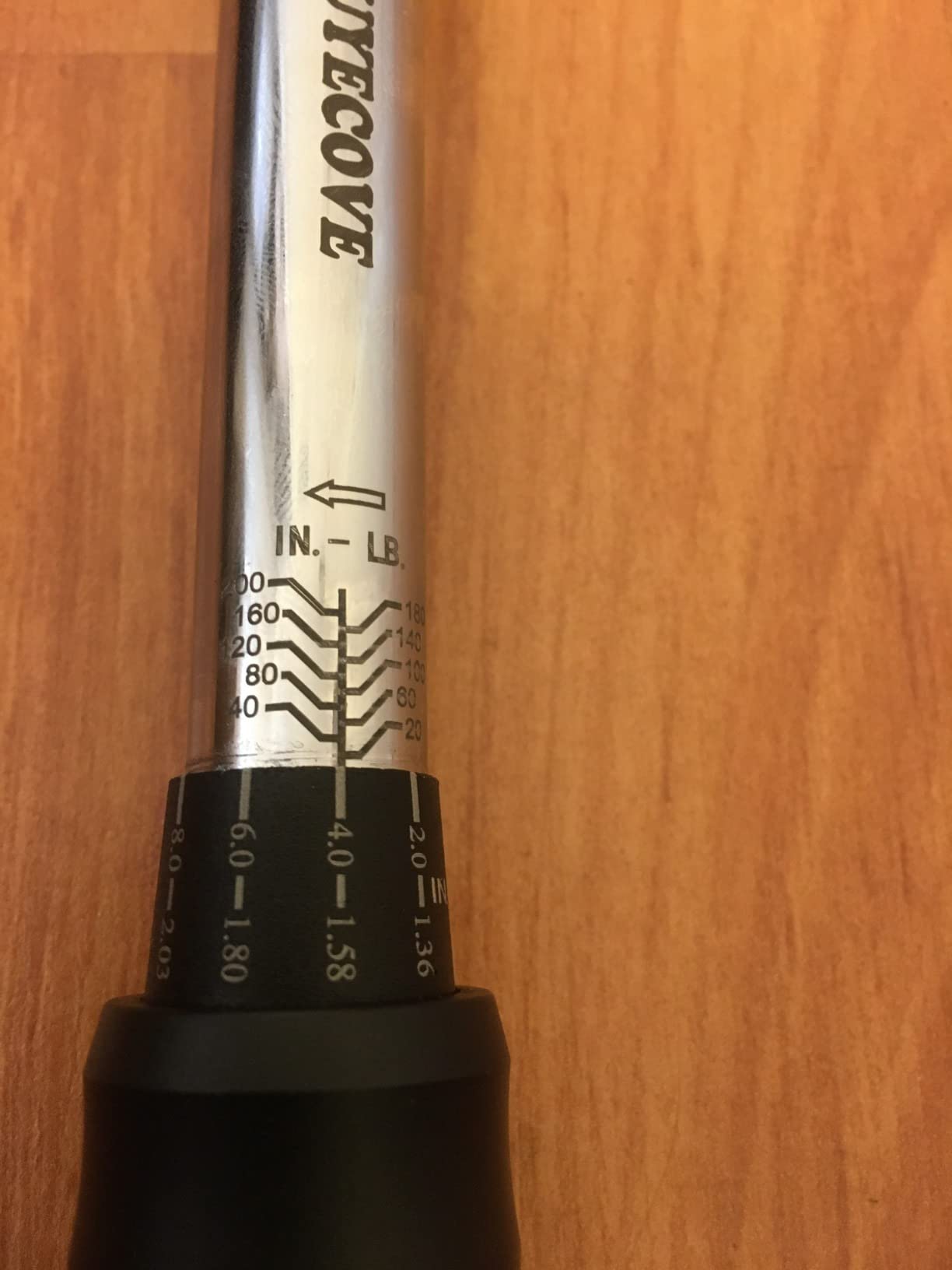1/2-Inch Drive Click Torque Wrench, Dual-Direction Click Professional Torque Wrench 40-300FT.LB/54.2-406.8N.M, Dual Range Scales Graduated in FT.LB and N.M, Blue customer photo 2