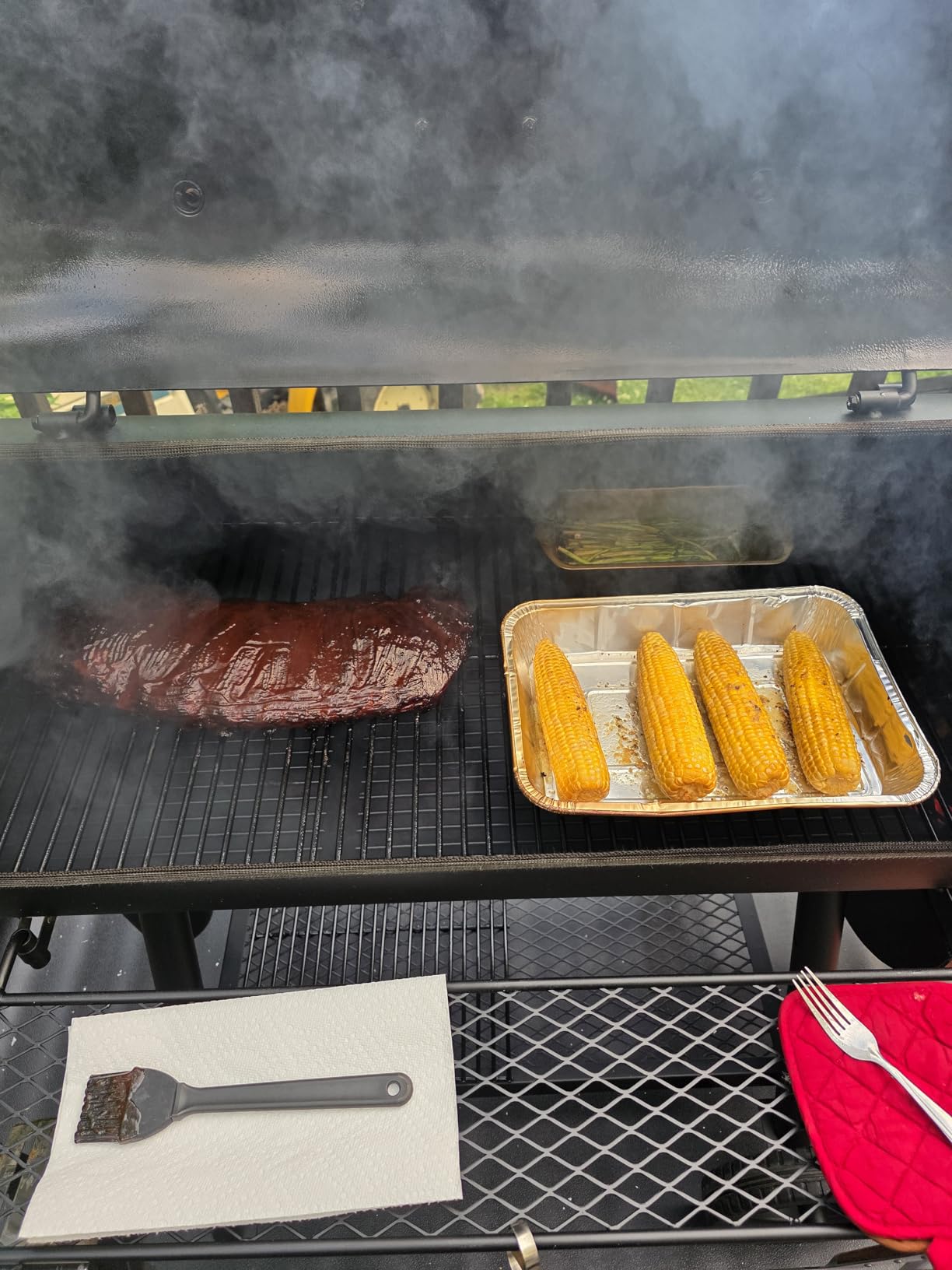 Oklahoma Joe's Highland Offset Charcoal Smoker and Grill with 900 sq. in. Cooking Area in Black customer photo 1