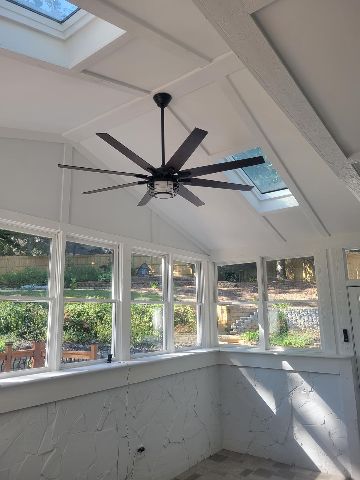 Amico 100 Inch Ceiling Fans with Remote, Black Large Ceiling Fan, No Light customer photo 1