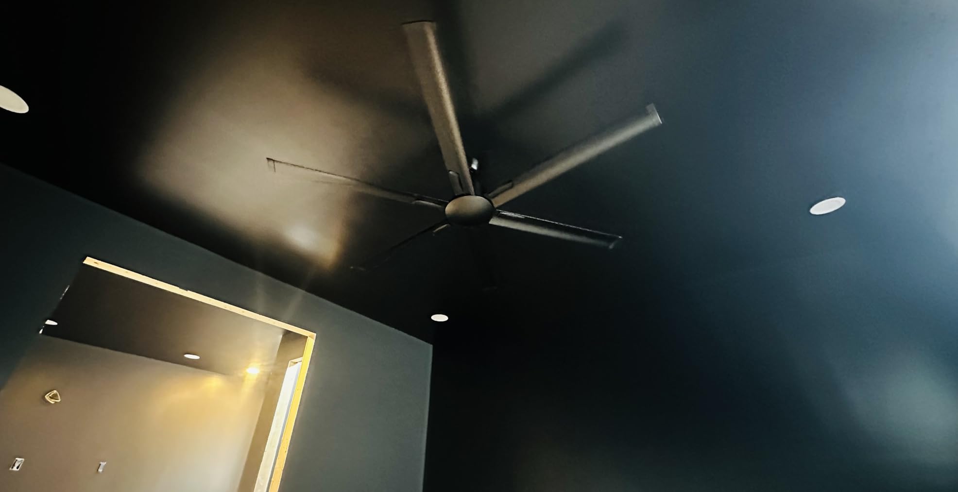 Amico 100 Inch Ceiling Fans with Remote, Black Large Ceiling Fan, No Light customer photo 2