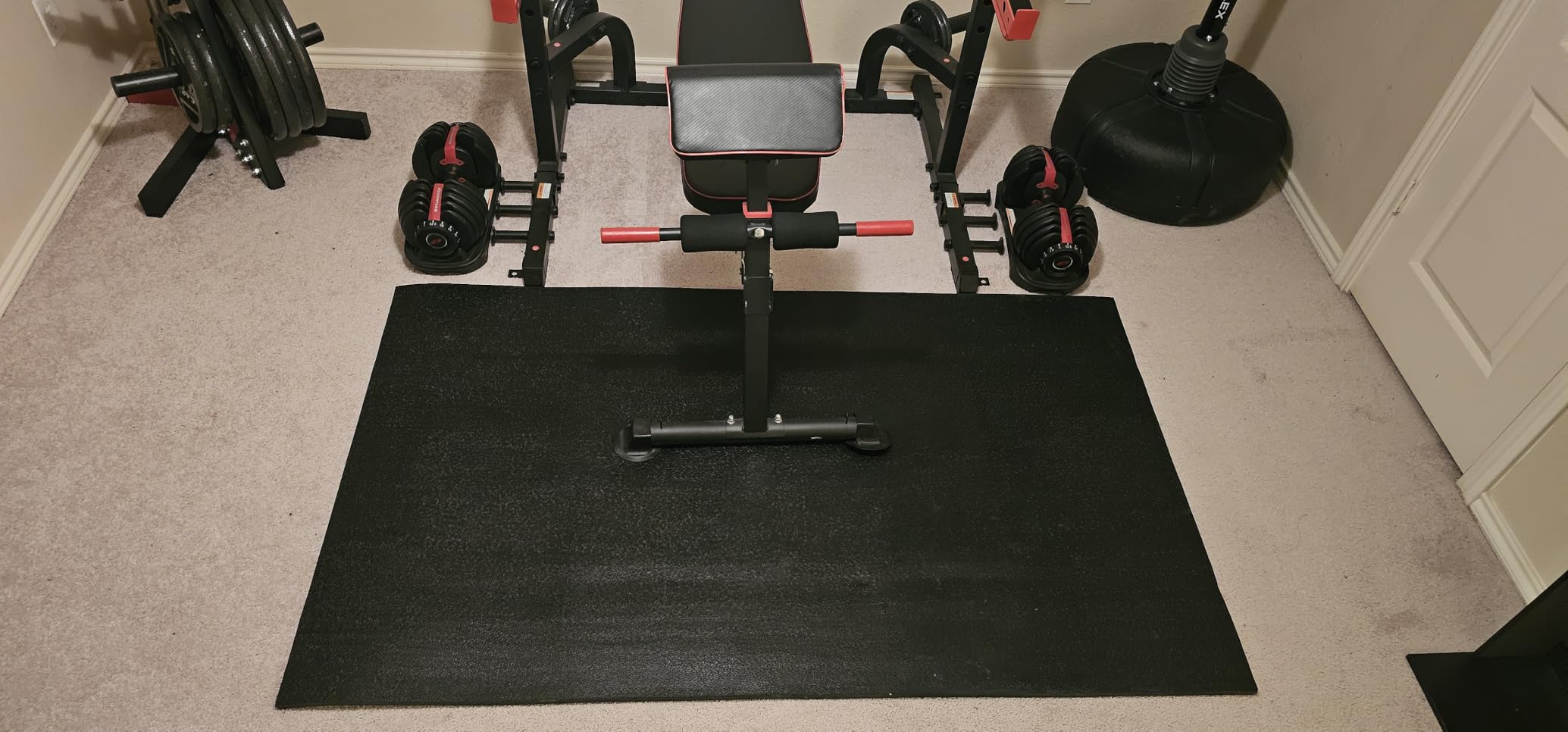 MSI Horse Stall Mat 42in. x 72in. Black Rubber Flooring Mat Tile Trim customer photo 2