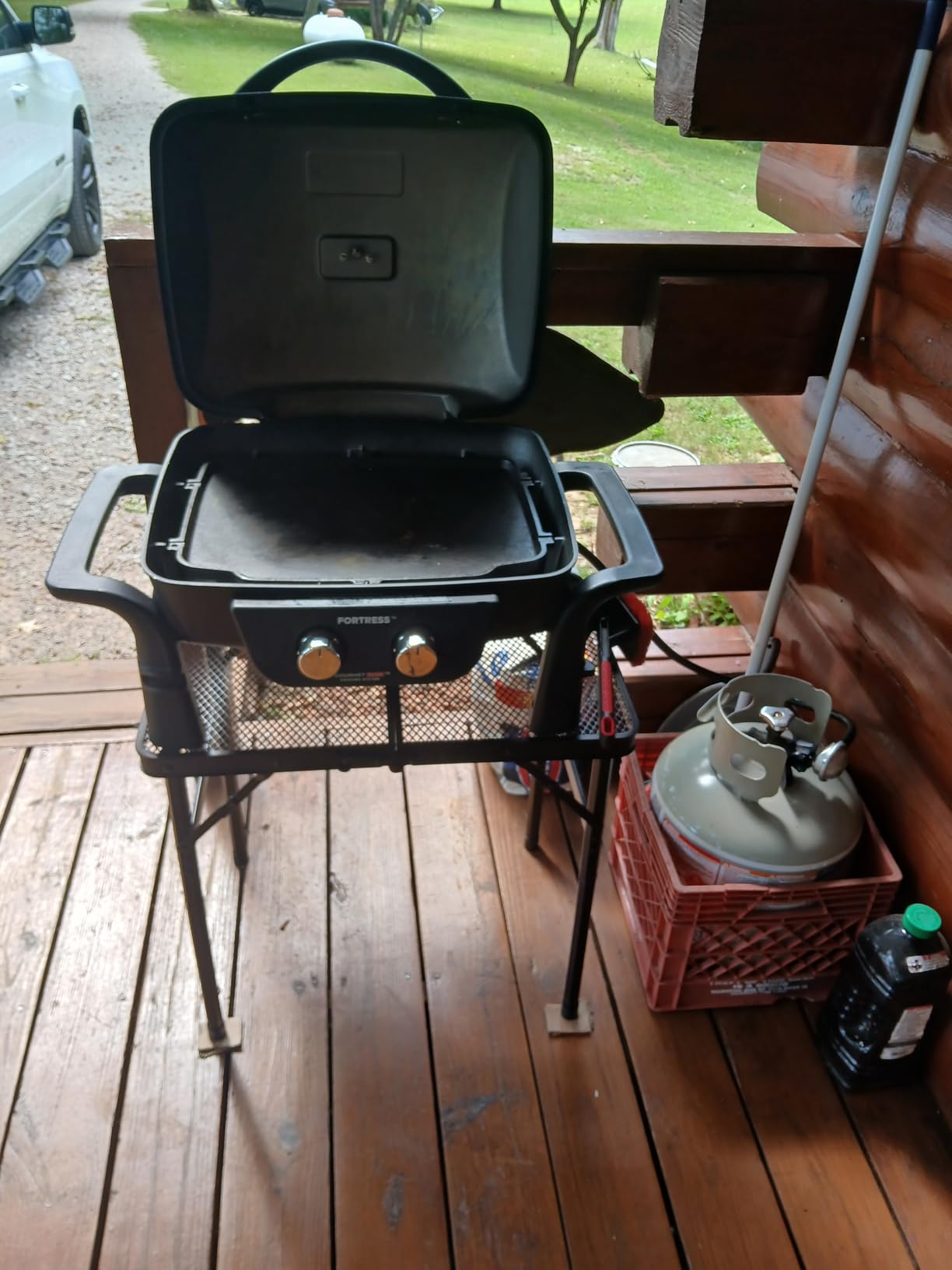 Nexgrill Tabletop 2 Burner Gas Grill & Griddle Combo, 2-in-1 with Handles customer photo 2