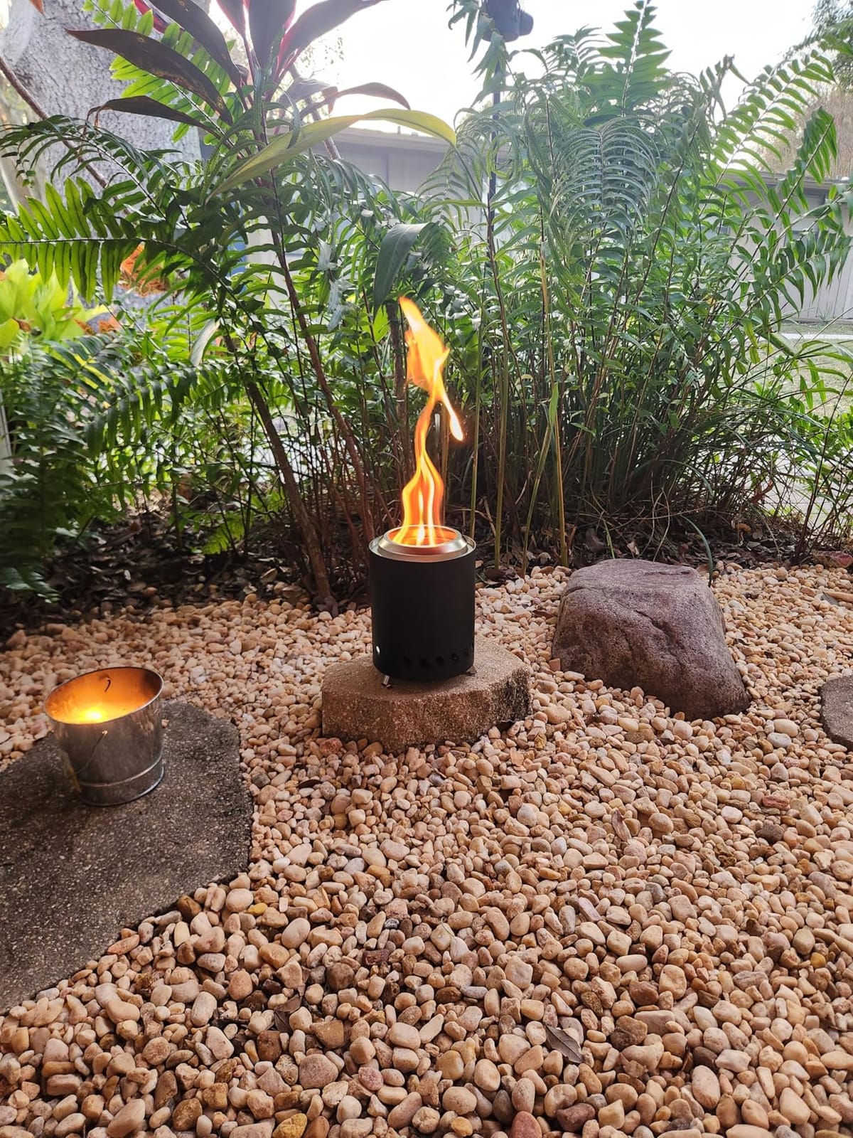 Smokeless Fire Pit, Portable Firepit Outdoor, 27 Inch Stainless Steel customer photo 2