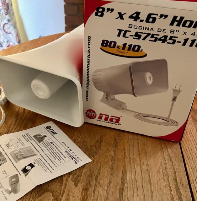 Nippon America 110V Outdoor Alarm Security Siren (TC-S7545-110), 80W Wired Horn, 120dB Long Range Sound, Wi-Fi Socket Included for Remote Activation, Weather Resistant, 8ft Cable customer photo 1