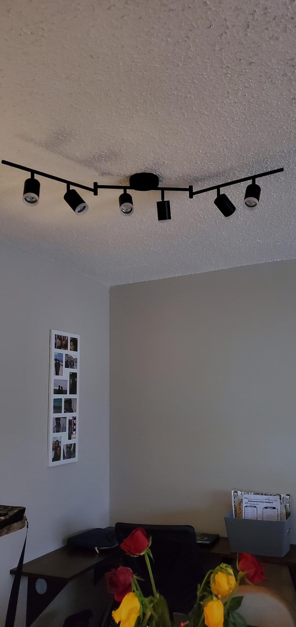 Bojim 6 Light Gold Track Lighting Kit, Modern LED Track Lighting Fixtures Ceiling, Flexibly Rotatable LED Light Head with Acrylic Ring, Kitchen Ceiling Spot Light(GU10 Socket, Bulbs Not Included) customer photo 1