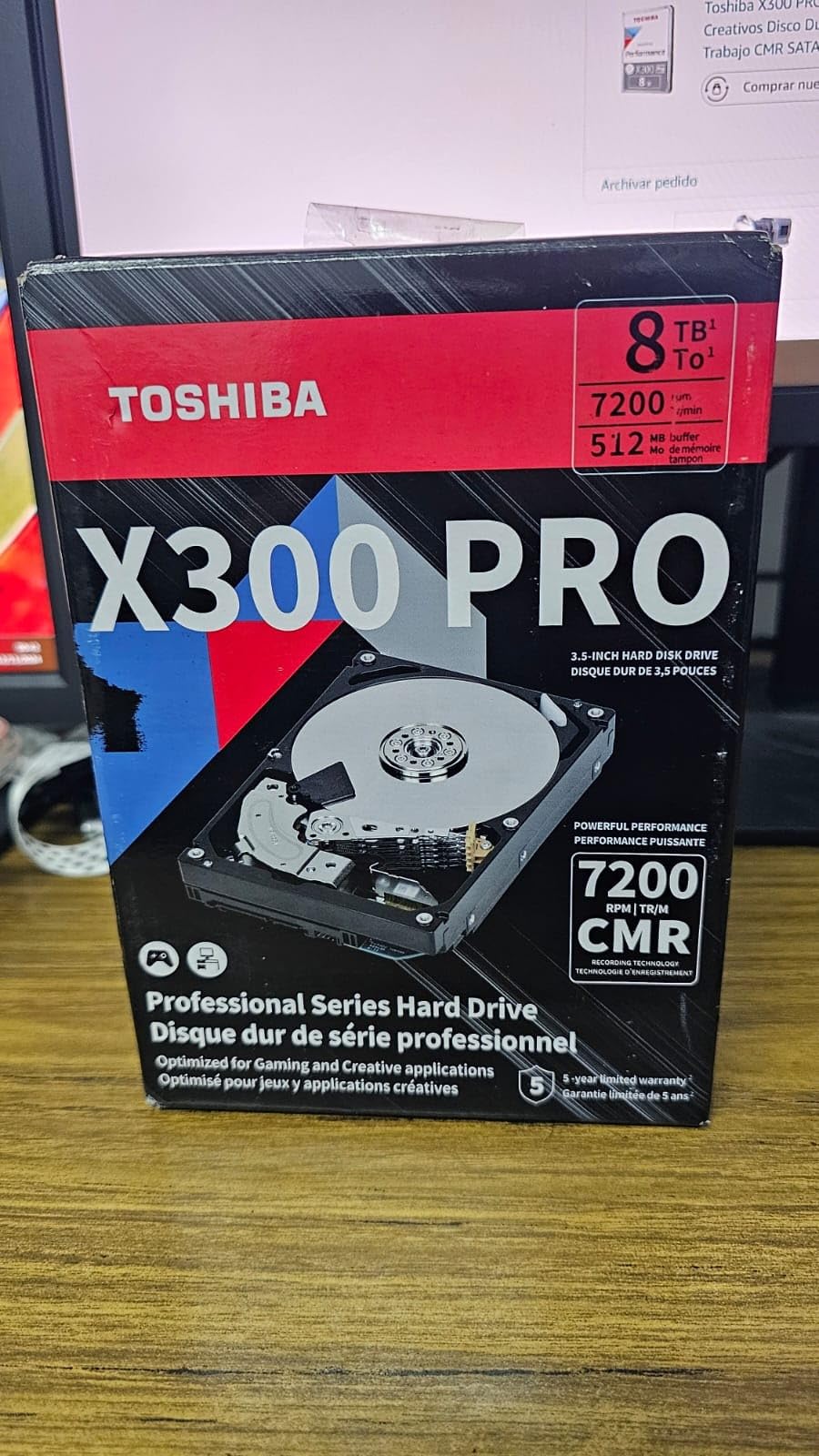 Toshiba X300 PRO 8TB High Workload Performance for Creative Professionals 3.5-Inch Internal Hard Drive – Up to 300 TB/Year Workload Rate CMR SATA 6 GB/s 7200 RPM 512 MB Cache - HDWR780XZSTB customer photo 2