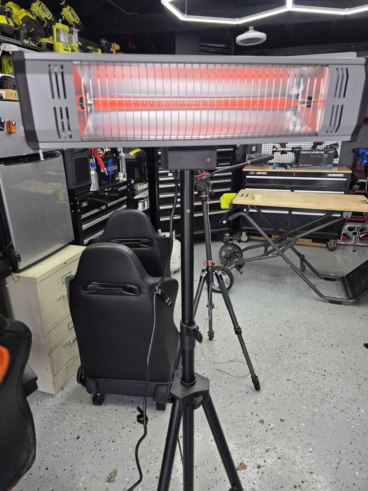 Heat Storm Tradesman 1500 Watt Infrared Heater Tripod Combo, Remote customer photo 1