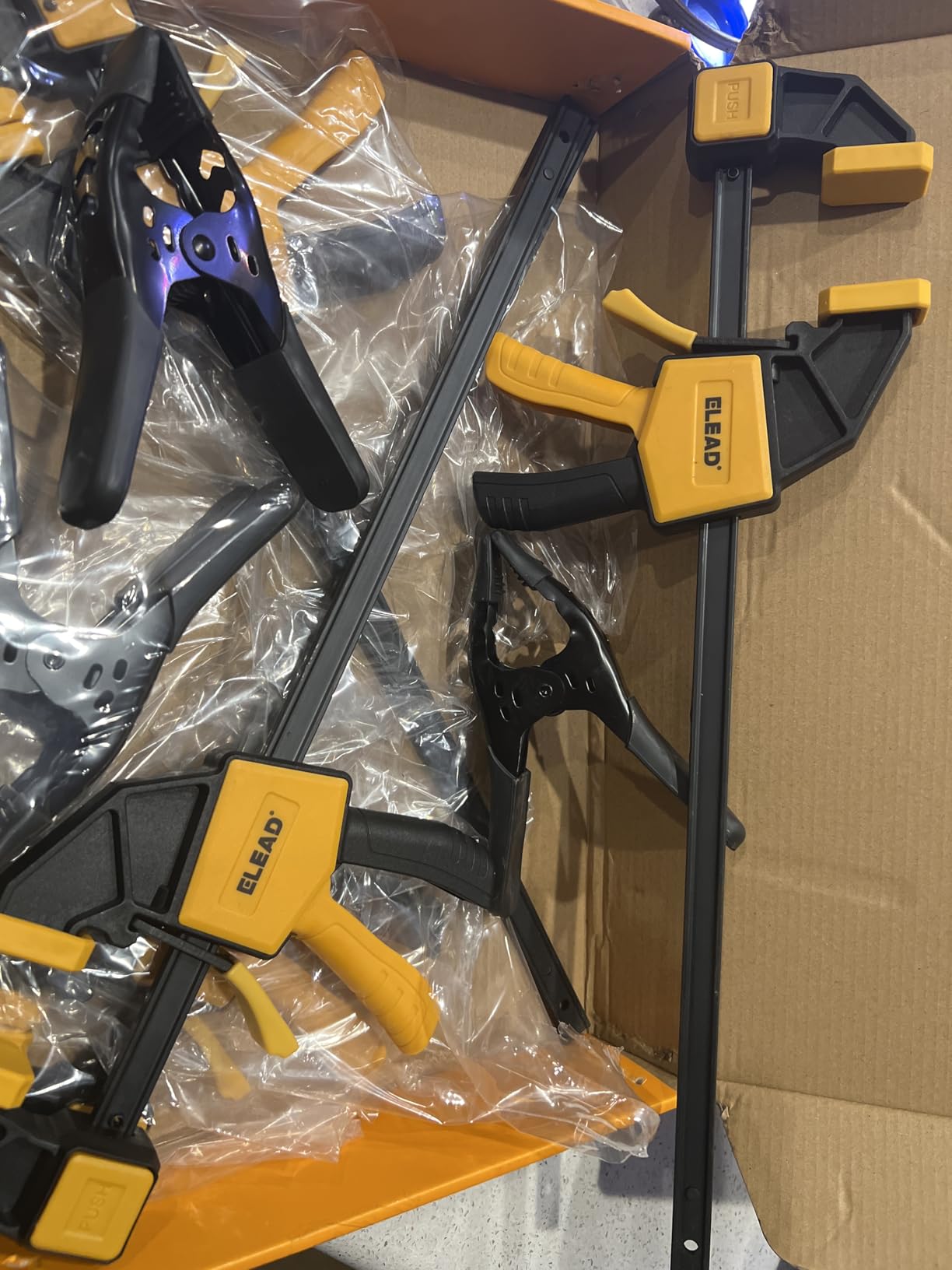 8-Piece Bar Clamps for Woodworking - 4 Pcs 12 inch Bar Clamps with 150 LBS Load Limit, 4 Pcs Heavy Duty Metal Spring Clamps, Quick Release Triggers customer photo 2