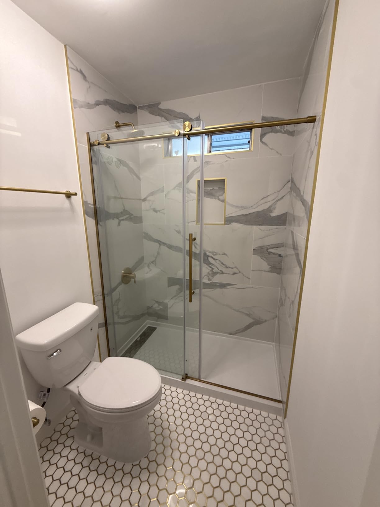 Frameless Sliding Shower Door 56-60 in W x 75 in H, 5/16