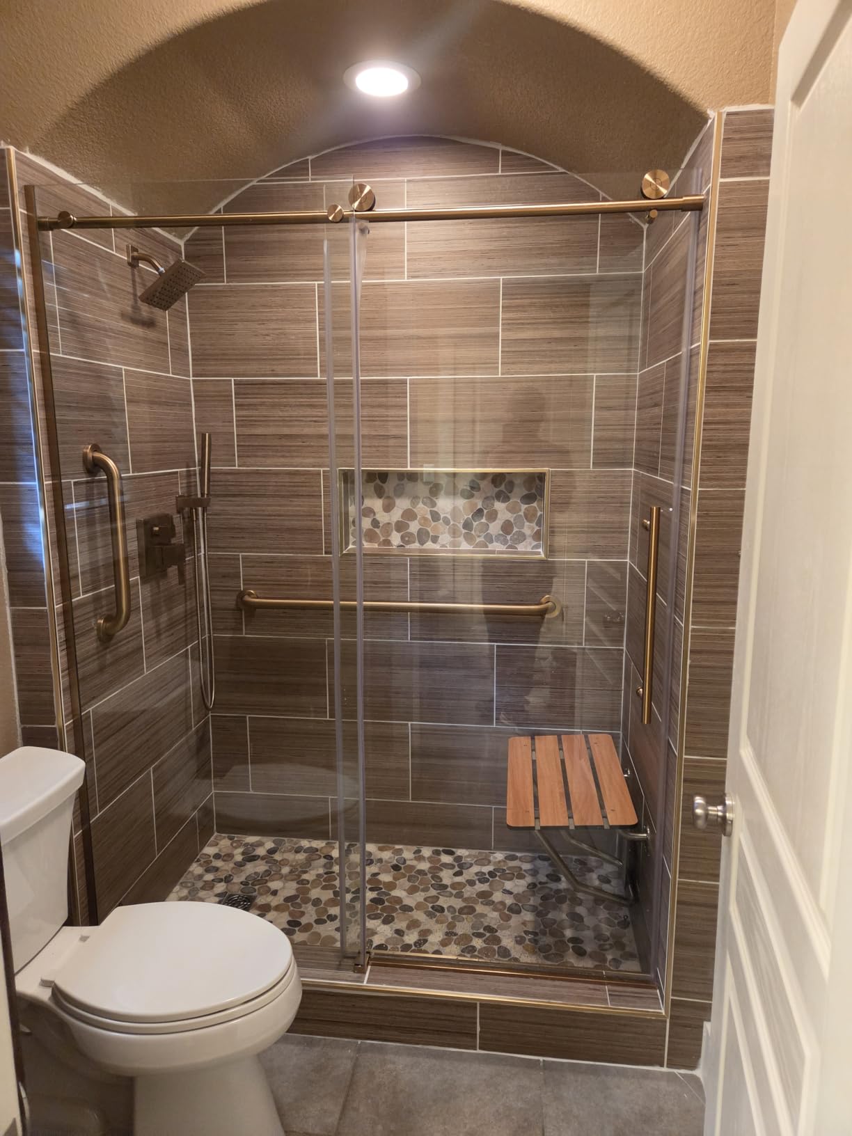 Frameless Sliding Shower Door 56-60 in W x 75 in H, 5/16