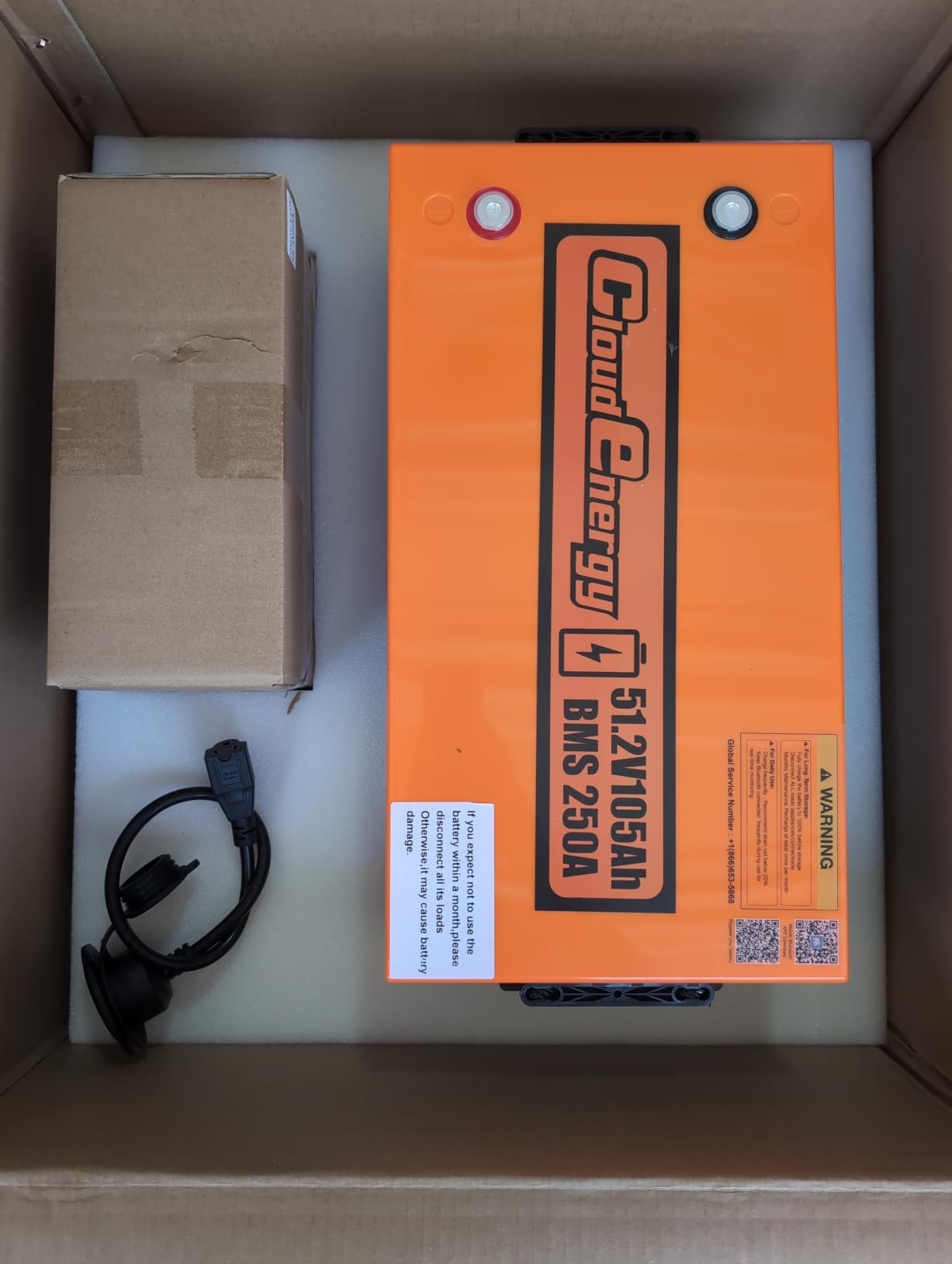 Cloudenergy 48V(51.2V) 105Ah LiFePO4 Lithium Golf Cart Battery Built-in 250A BMS,with Mobile APP,Touch Monitor and retention strap,6000+ Cycles,Perfect for Golf Carts(GFA48V-105AH With Charger) customer photo 2