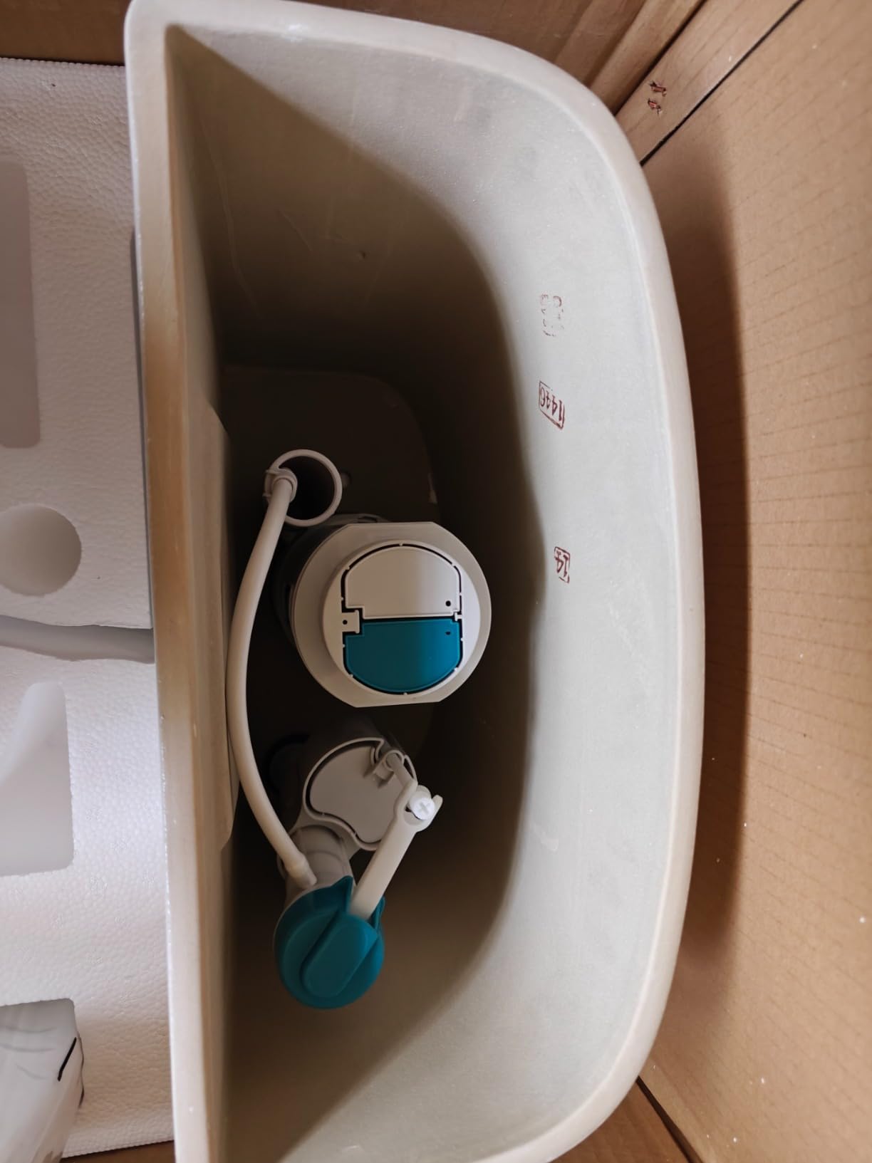 19 Inch ADA Elongated Tall Toilet for Seniors 1.1/1.6 GPF White customer photo 1