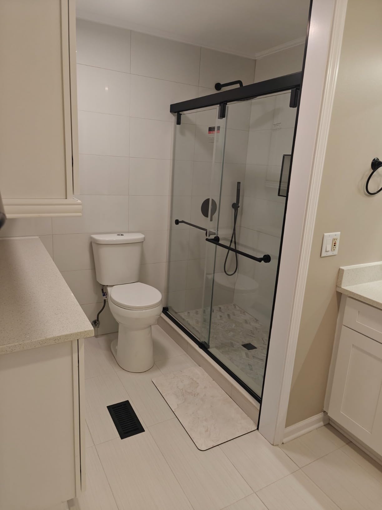 19 Inch ADA Elongated Tall Toilet for Seniors 1.1/1.6 GPF White customer photo 2