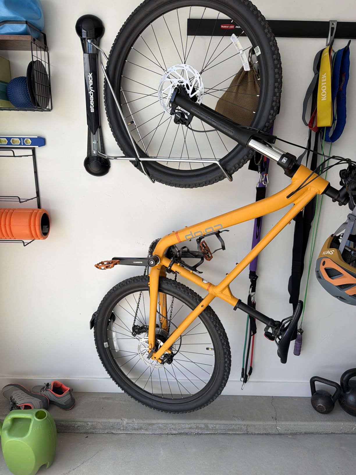 Steadyrack Bike Rack for Road Bikes - The Original Wall Mounted Vertical Bike Storage - Fits Narrow Tires - Space Saving Pivot Design - Heavy-Duty Steel Rack for Indoor Garage, Apartment or Home Use customer photo 2