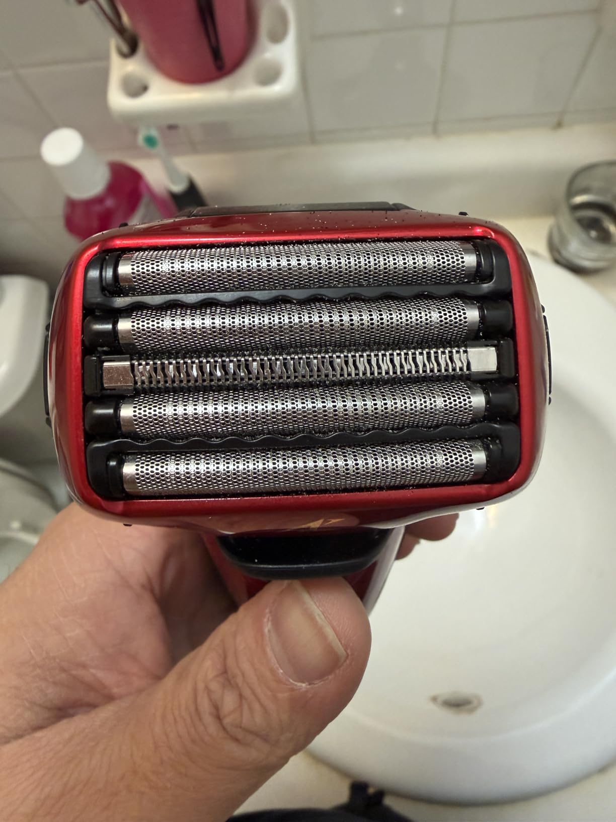 Panasonic ARC5 Electric Razor for Men Face, Wet & Dry Shavers for Men with Foil Shaver, Pop-Up Trimmer, Ultra-Fast 5-Blade, Smart Shave Sensor, 16D Flexible Pivoting Head - ES-ALV6HA (Navy) customer photo 1