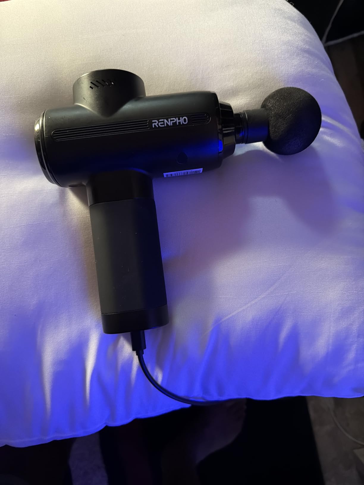 RENPHO Active Thermacool Deluxe Massage Gun with Charging Stand, Heat, Cold customer photo 1