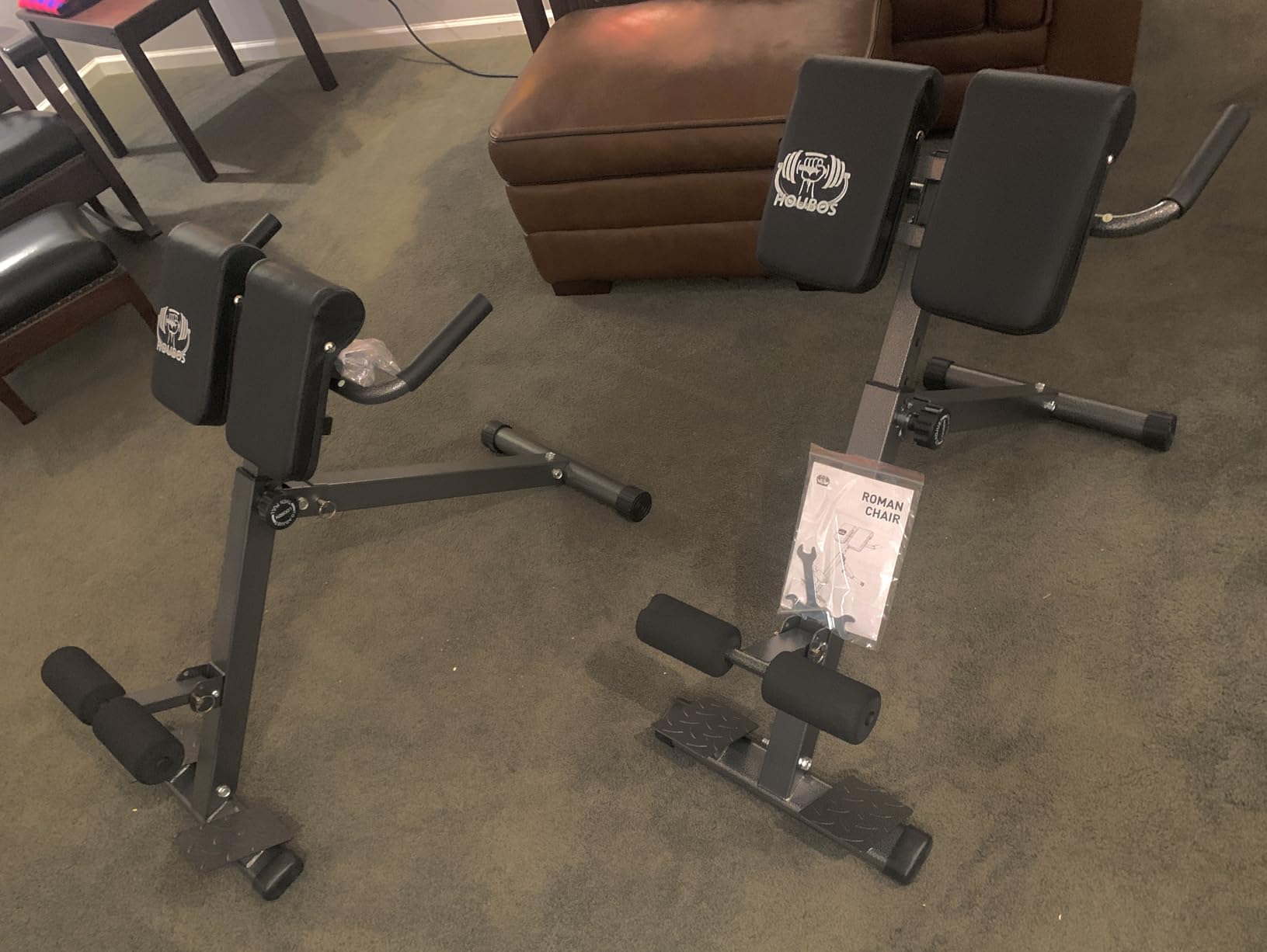 Foldable Hyperextension Roman Chair 250LBS Capacity for Home Gym customer photo 1