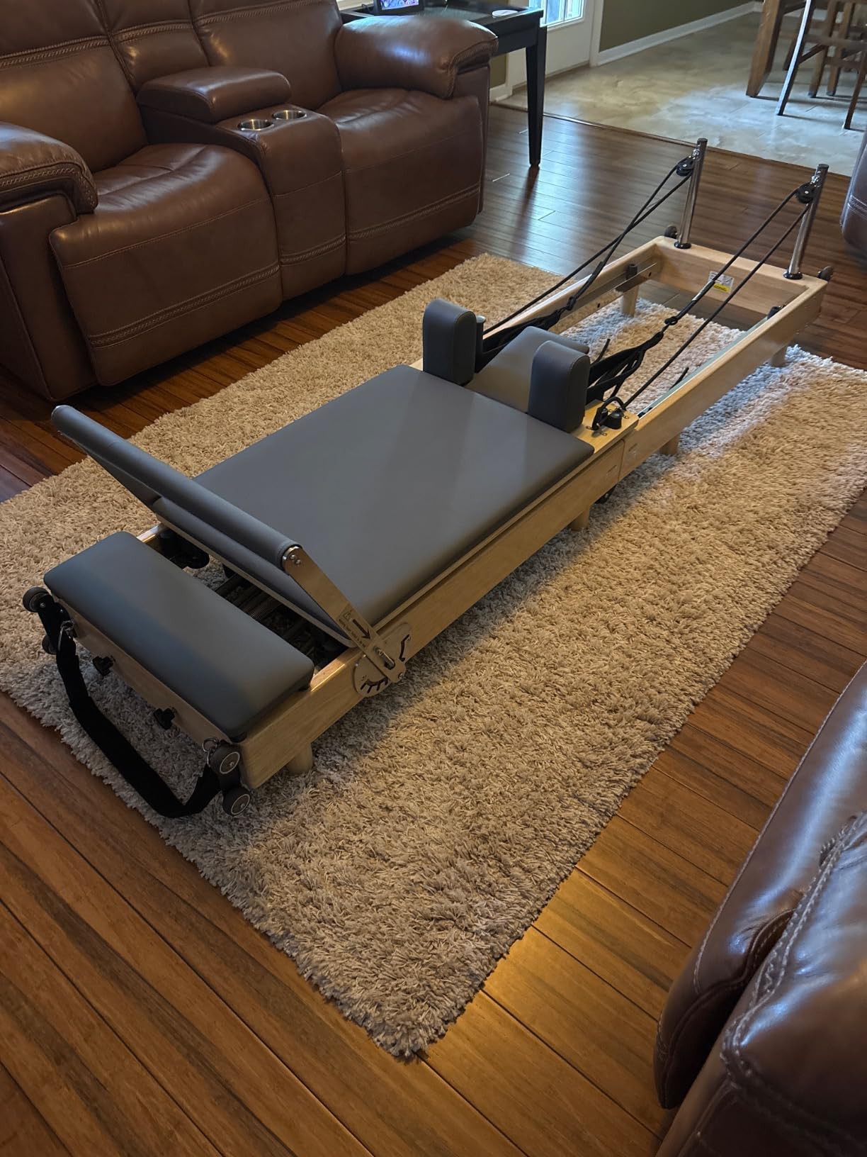 Pilates Reformer Machine, Wood Foldable Pilates Machine Equipment for Home Workout customer photo 1