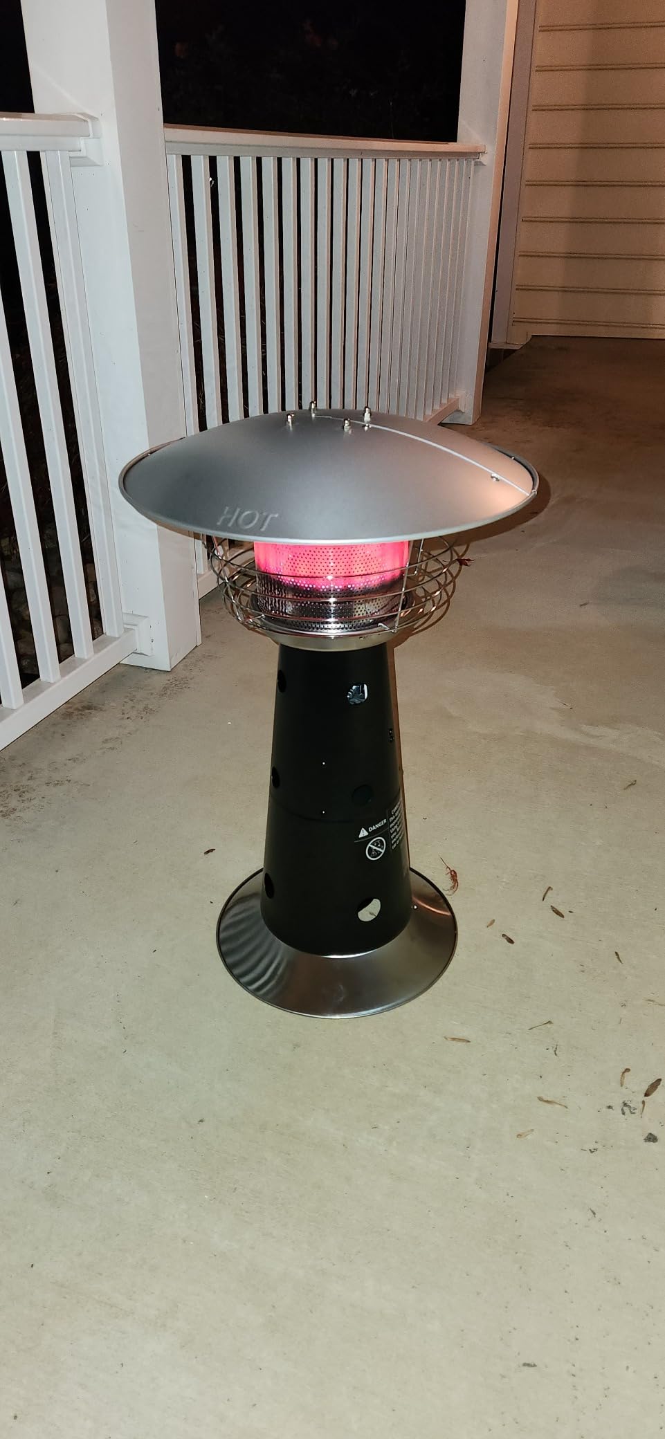 Cuisinart Portable Tabletop Patio Heater, 11,000 BTU Outdoor Propane Heater with Safety Tilt Switch and Adjustable Heat, Burner Screen Guard, 30 sq. Foot Heat Range, Red customer photo 1
