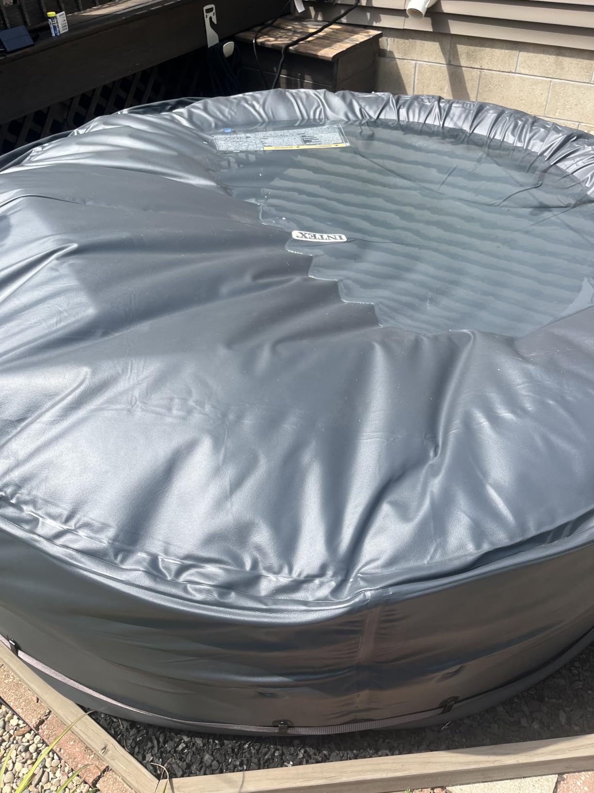 INTEX 28425EH PureSpa Bubble Massage Spa Set Outdoor Inflatable Portable Hot Tub, Includes Energy Efficient Spa Cover, Saltwater System Ready, 4 Person, 77in x 28in customer photo 1