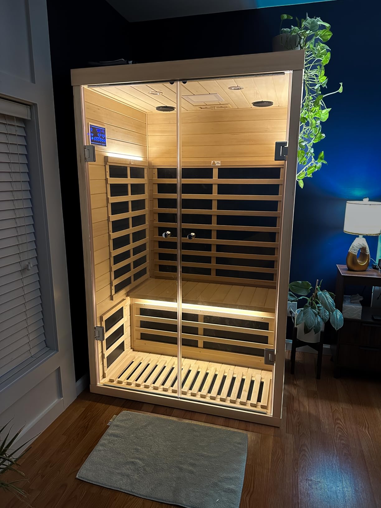 Full Spectrum Sauna, Outdoor Sauna w/Red Light Therapy, 1950W 20A customer photo 1