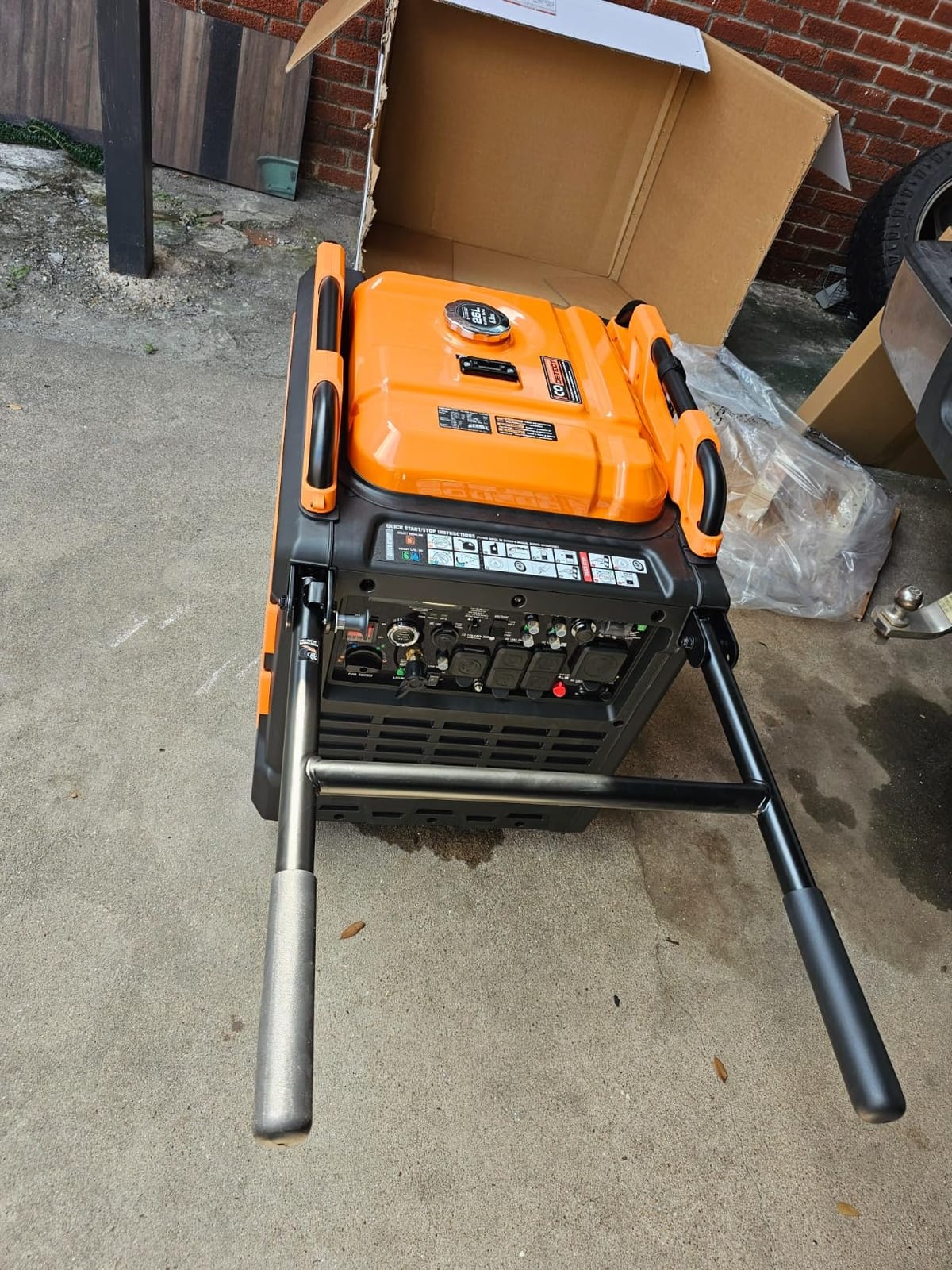 GENMAX Tri Fuel Generator,10500-Watt 458cc Tri Fuel Gasoline Propane Natural Gas Portable 50A Generator with Remote Start,Ideal for Home backup power. customer photo 2