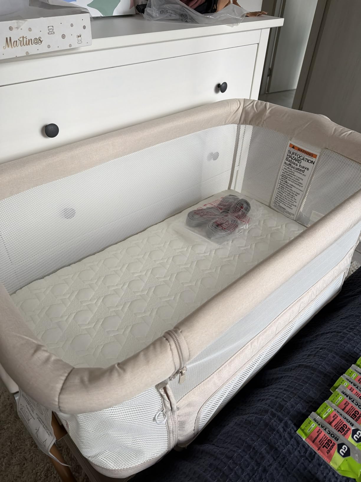 BabyBond Bassinet Bedside Crib, Stable and Secure Crib for Newborns, Beige customer photo 1