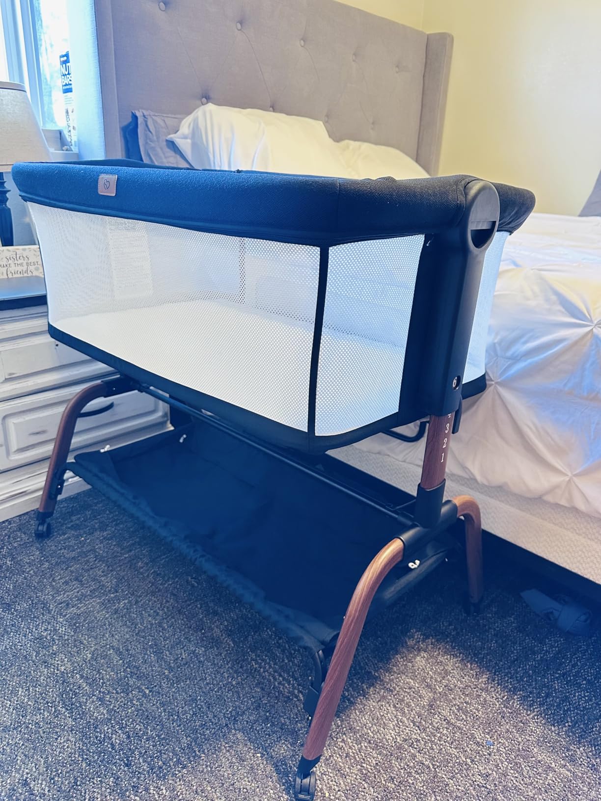 BabyBond Bassinet Bedside Crib, Stable and Secure Crib for Newborns, Beige customer photo 2