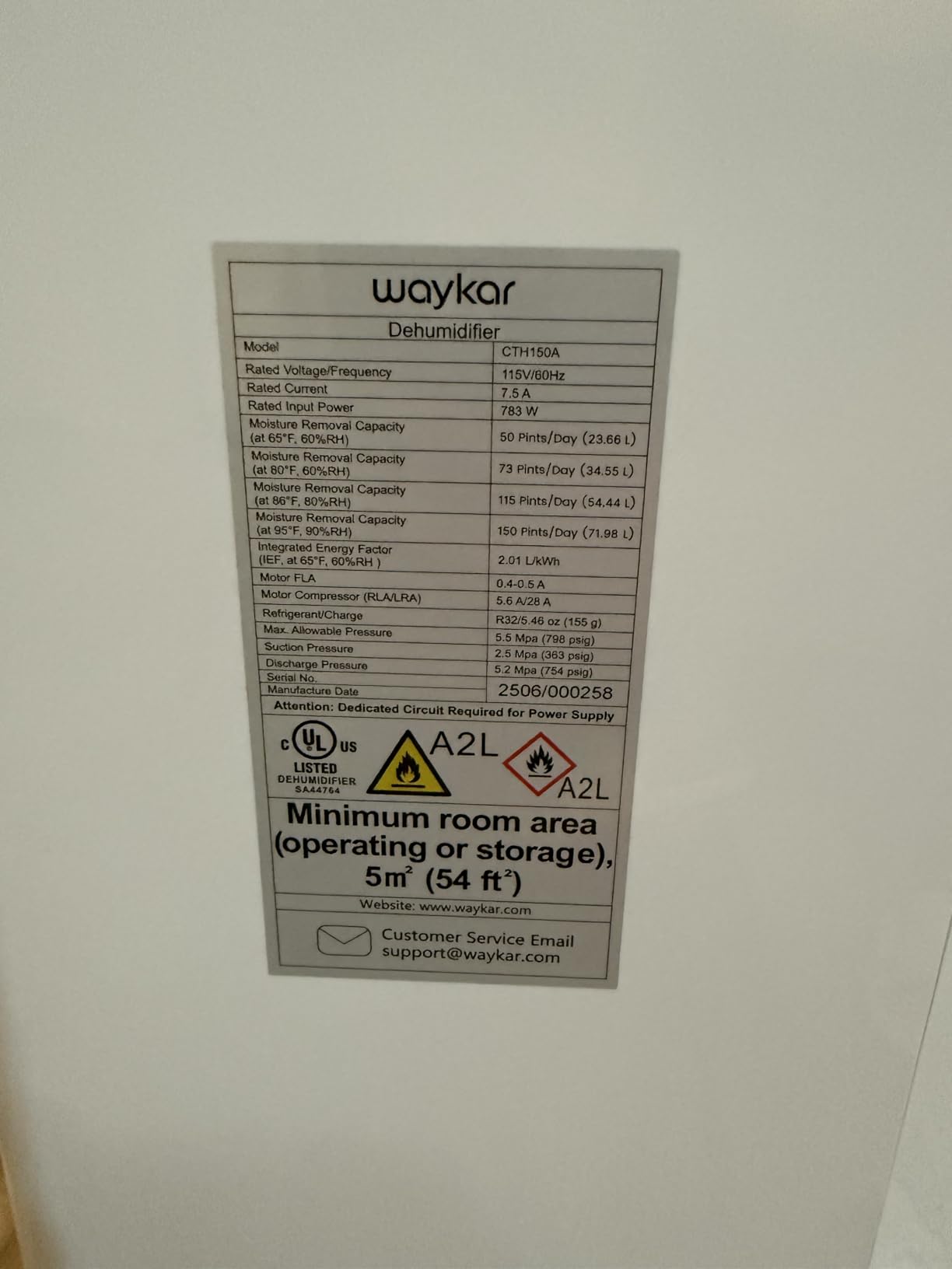 Waykar 6000 Sq.Ft Energy Star Dehumidifier for Basement & Home, 120 Pint/Day with Drain Hose & Tank, Ultra Quiet (40 dB), Smart Auto Comfort Mode customer photo 1