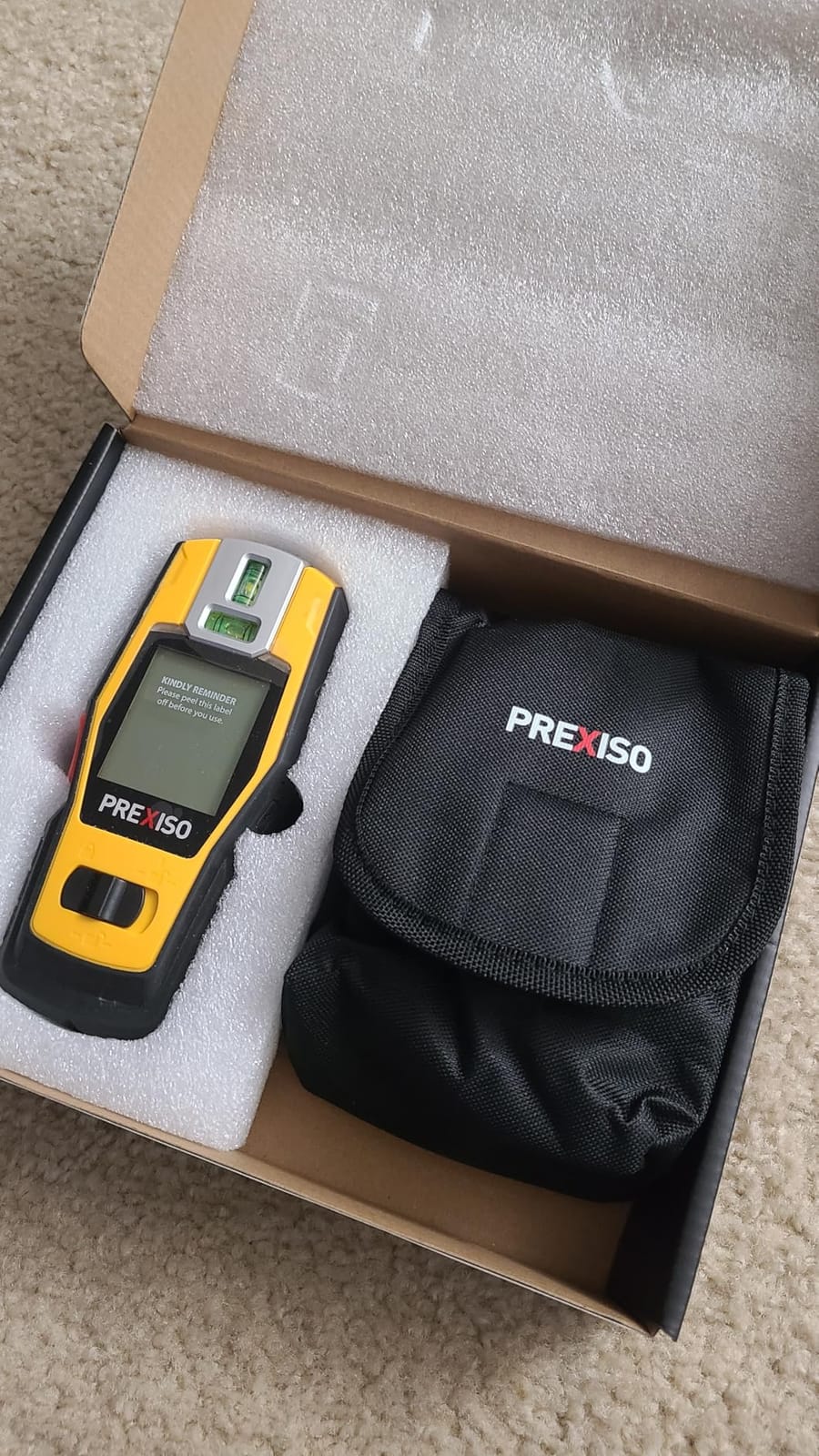 PREXISO 2-in-1 Stud Finder with Laser Level, Rechargeable Cross Line Laser | Multi Surface Lazer Leveler Wall Stud Scanners Tool for Hanging Frame & Picture, Wood Ac Wire Metal Stud Joist Pipe Detection customer photo 2