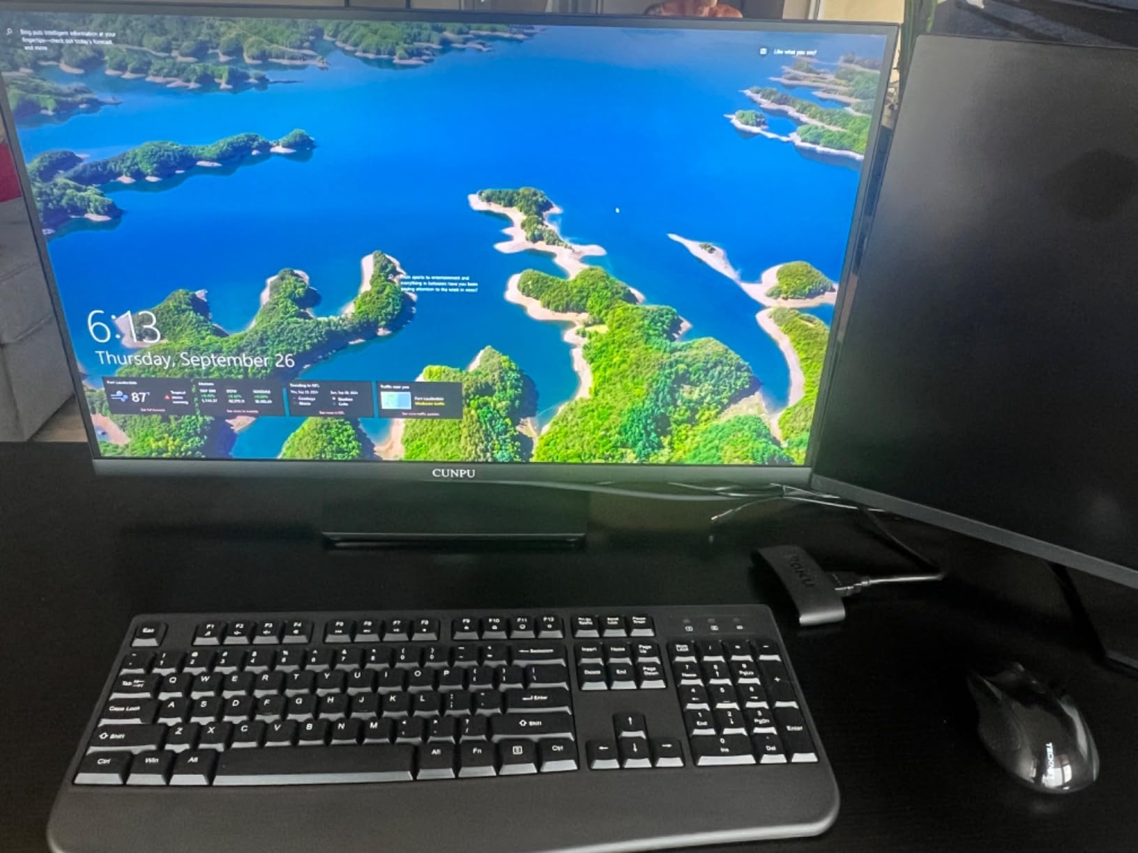 CUNPU 24 Inch Touchscreen Monitor, 10 Point Touch, FHD 1080P 75Hz IPS Screen, 100% SRGB, VESA Wall Mountable, Tilt Adjustment, VGA HDMI USB for PC, Laptop Business & Work Station, Warehouse customer photo 2