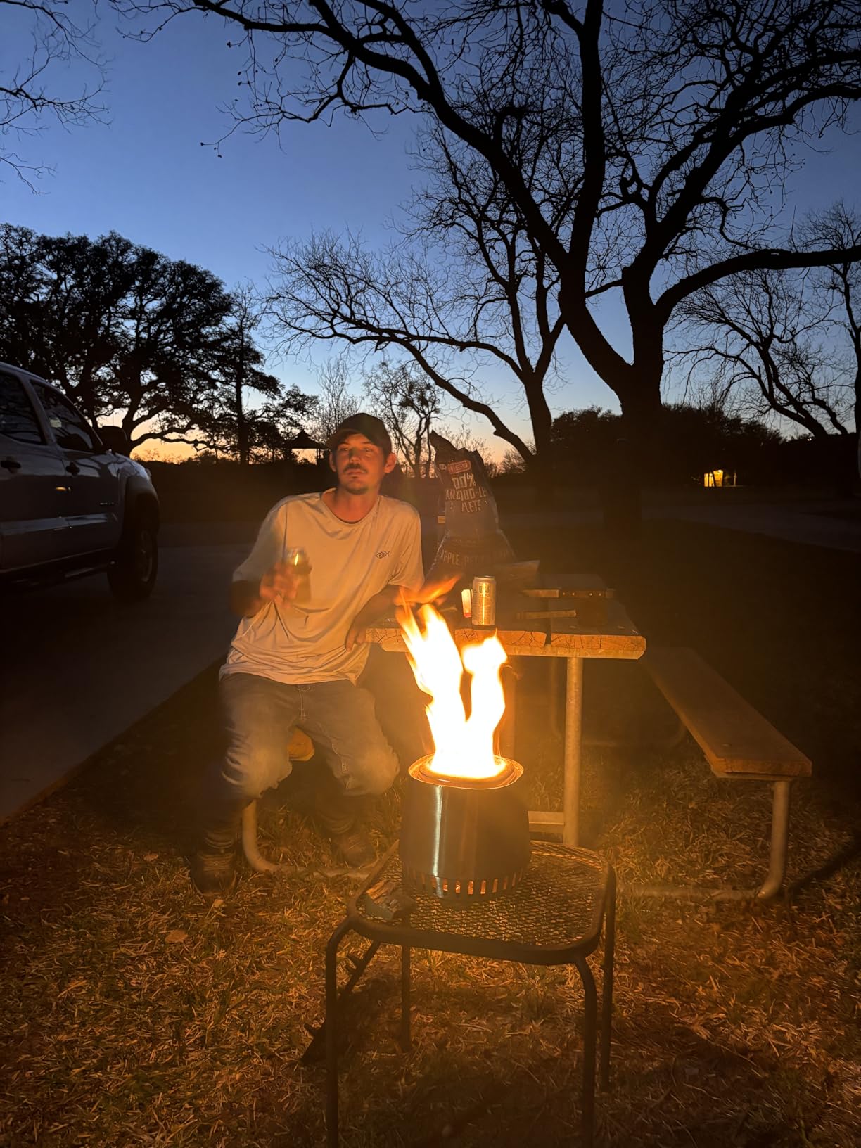East Oak Fuoco 21 Inch Smokeless Fire Pit, Outdoor Wood Burning Bonfire Firepit with Stand, Removable Ash Pan | Portable Stainless Steel Fireplace with Carrying Bag for Outside, Patio & Backyard customer photo 1