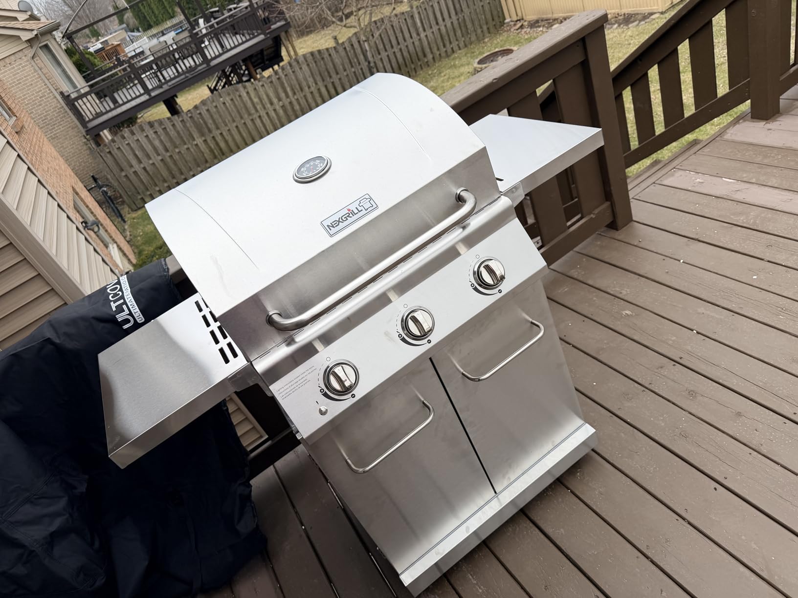 Nexgrill Propane 3-Burner Gas Grill, Stainless Steel with Foldable Shelves customer photo 1