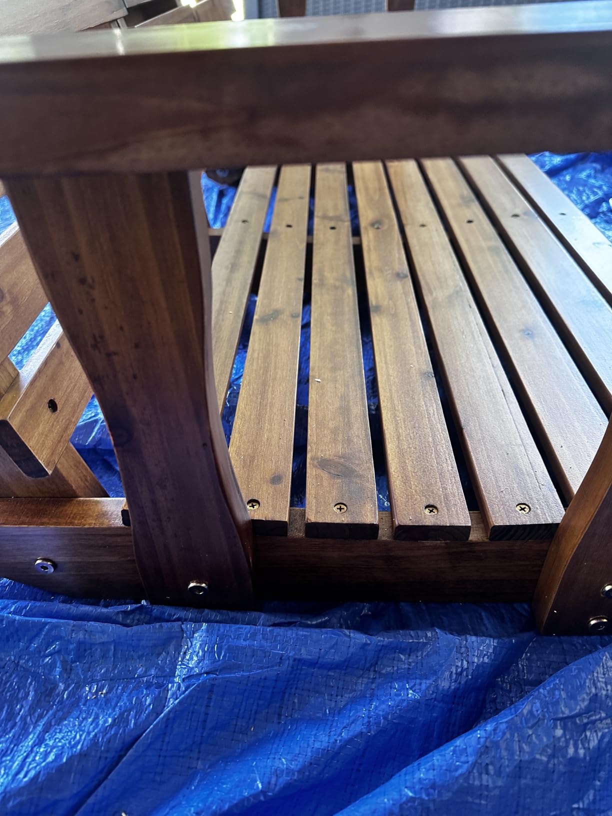 VEVOR Outdoor Wooden Porch Swing, 880lbs 4.5FT Heavy Duty Haning Porch Swings Bench Chair for Patio, Garden and Courtyard customer photo 2