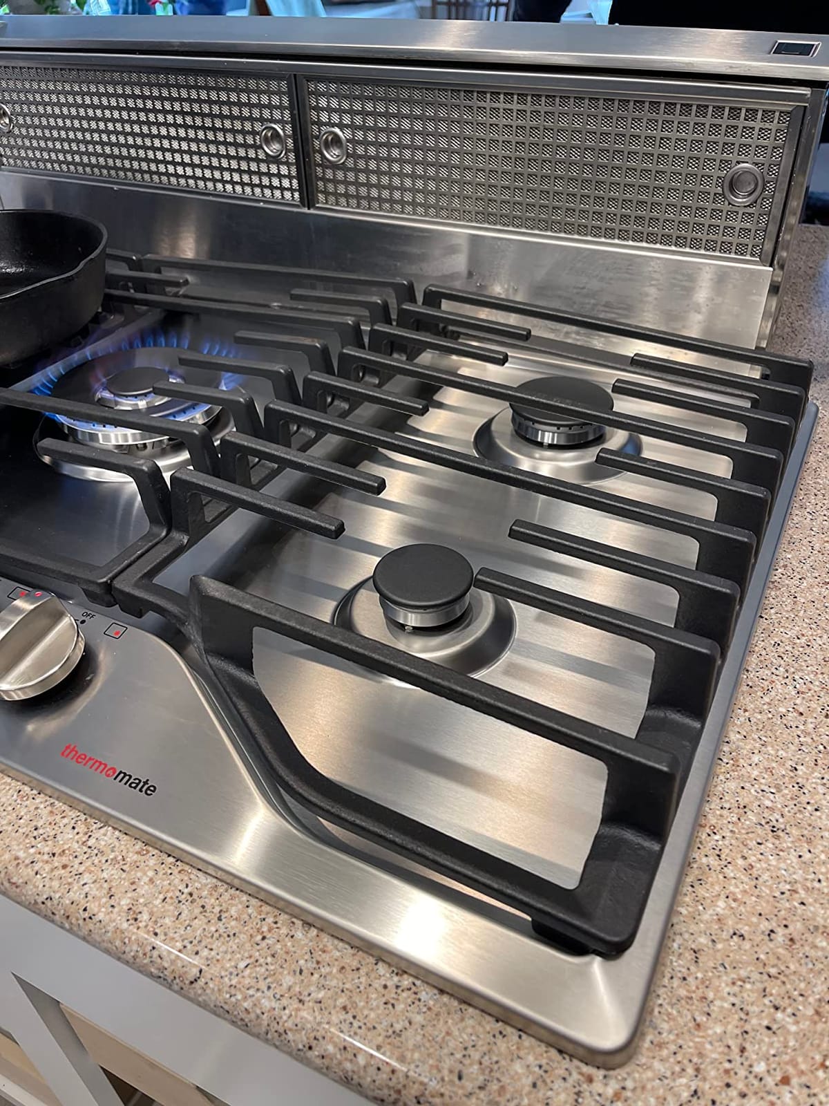 ThermoMate Heavy 30 Inch Gas Cooktop with 5 Italy Sabaf Power Burners, Built In Stove Top of 304 Stainless Steel, Gas Hob NG/LPG Convertible, Thermocouple Protection CSA Certified customer photo 2